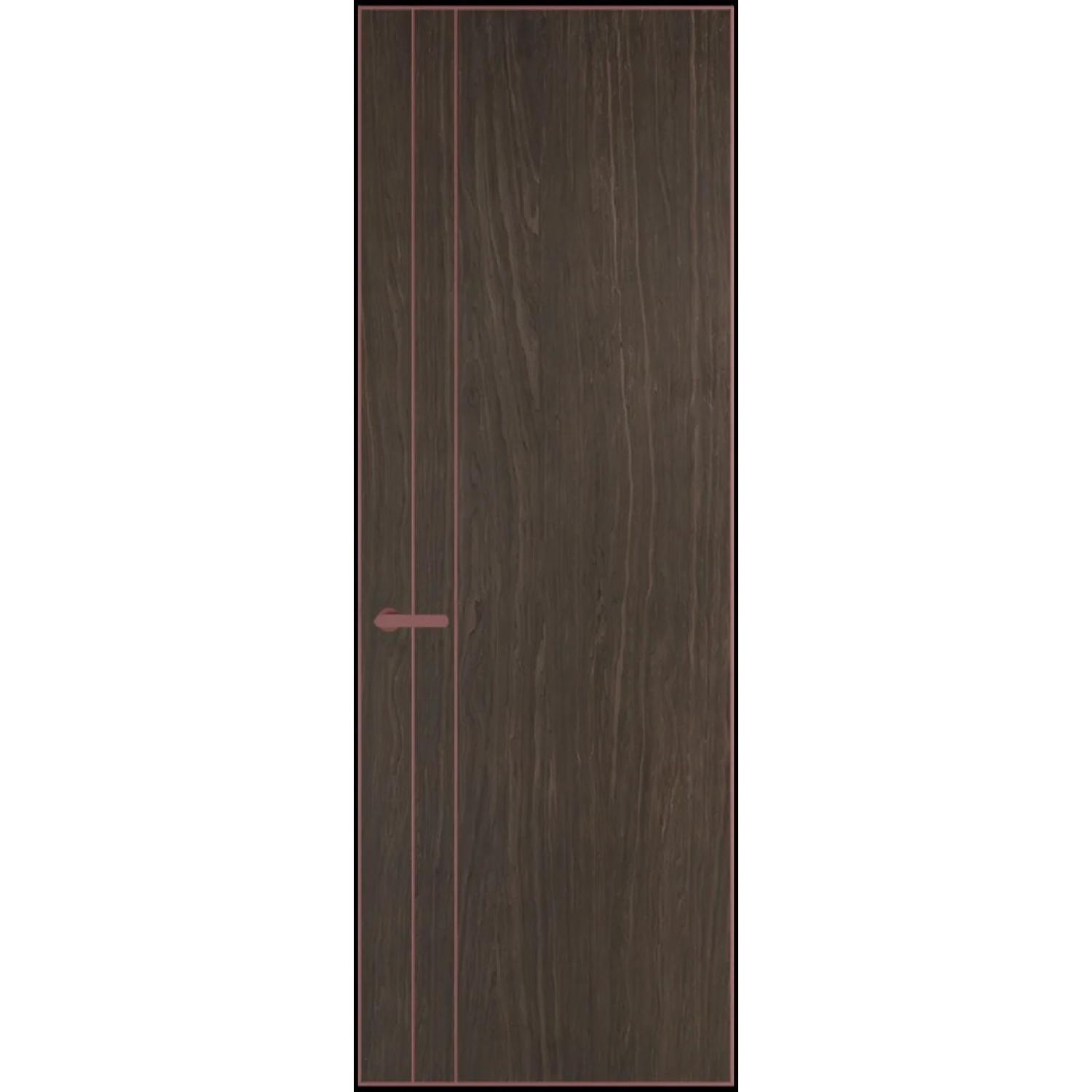 12VA натуральный шпон (Натуральный шпон ESPRESSO 1386M, Профиль Красный антрацит, Заказная)