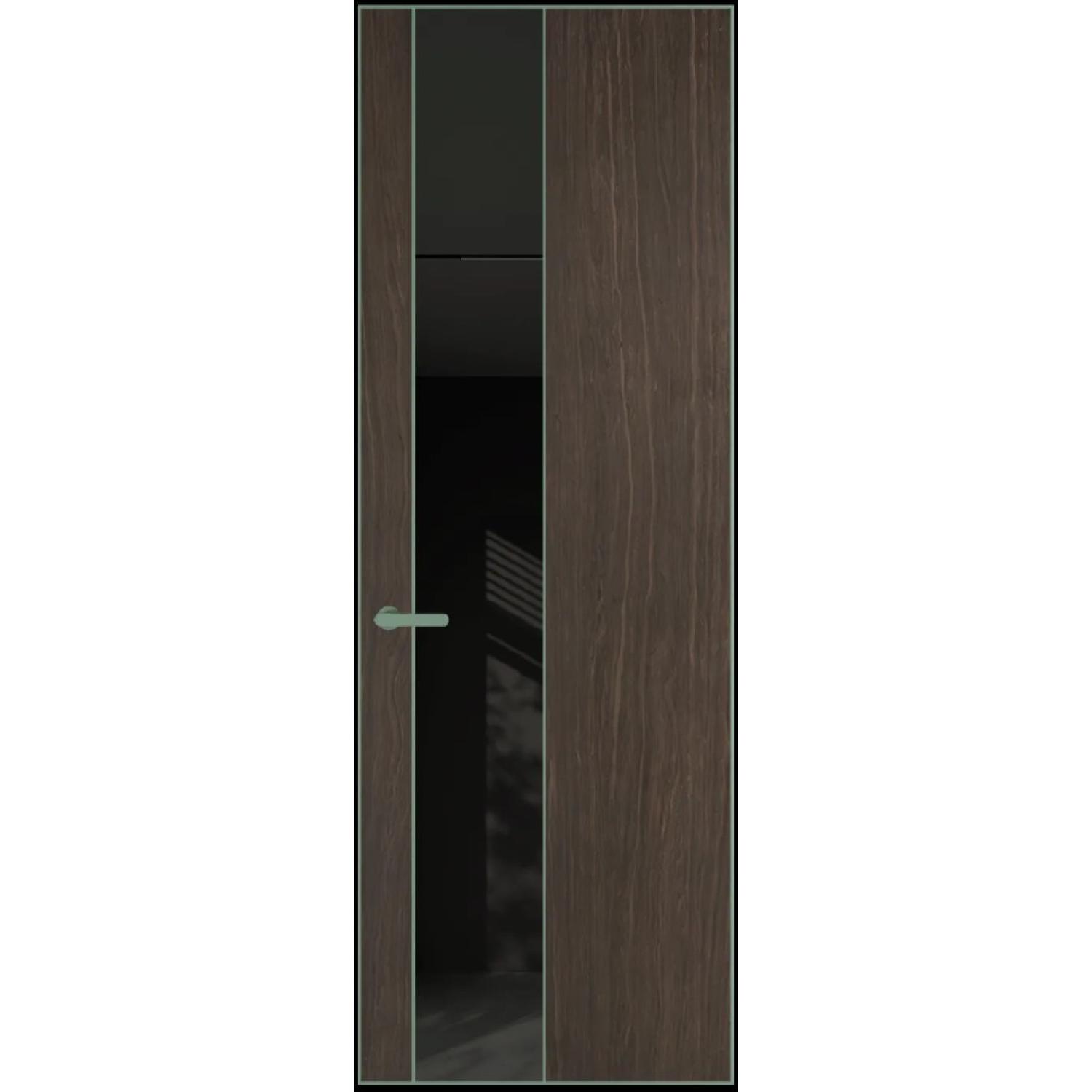 19VA натуральный шпон (Натуральный шпон ESPRESSO 1386M, Профиль Зеленый воск, Заказная)