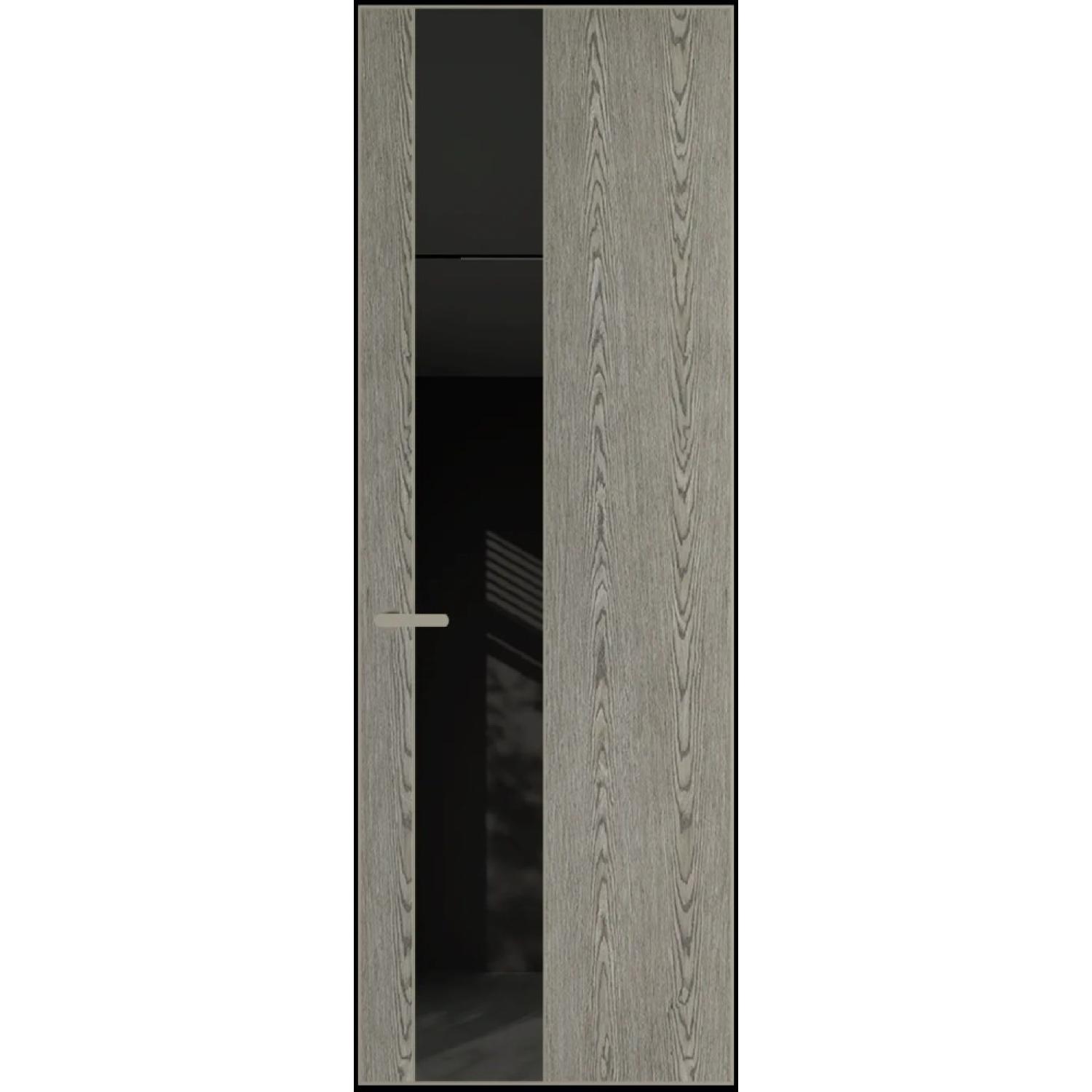 19VA натуральный шпон (Натуральный шпон BIANCHE NOTTI 08С, Профиль Никель матовый, Заказная)