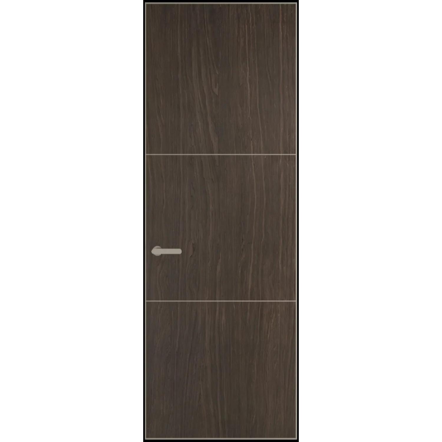 13VA натуральный шпон (Натуральный шпон ESPRESSO 1386M, Профиль Никель матовый, Заказная)