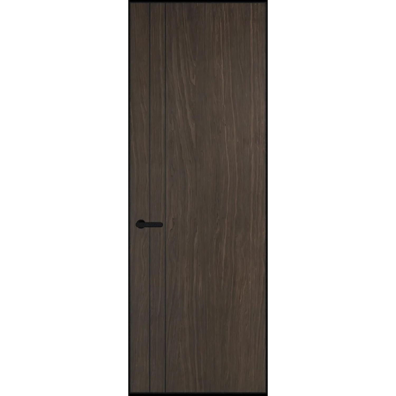 12VA натуральный шпон (Натуральный шпон ESPRESSO 1386M, Профиль Черный Муар, Заказная)