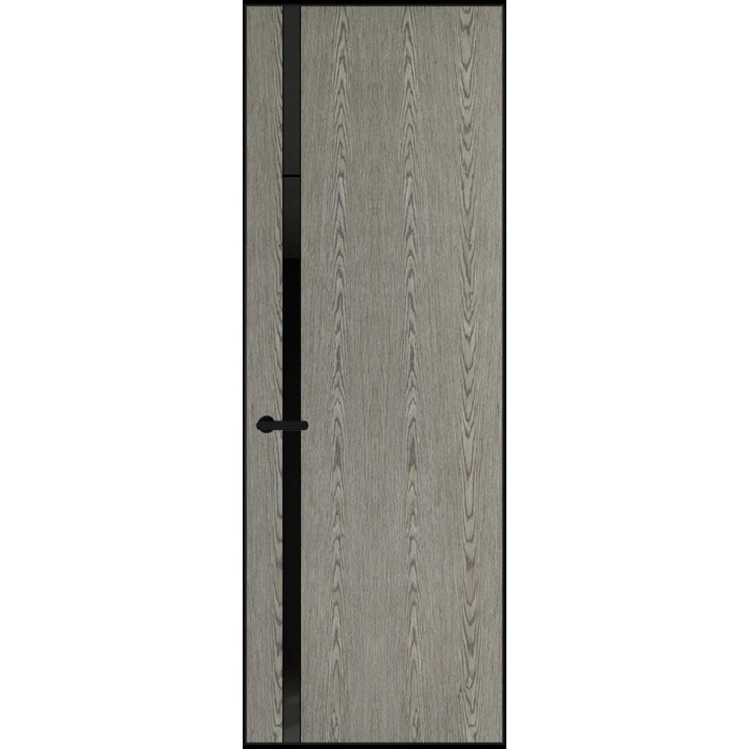 21VA натуральный шпон (Натуральный шпон BIANCHE NOTTI 08С, Профиль Черный, Заказная)