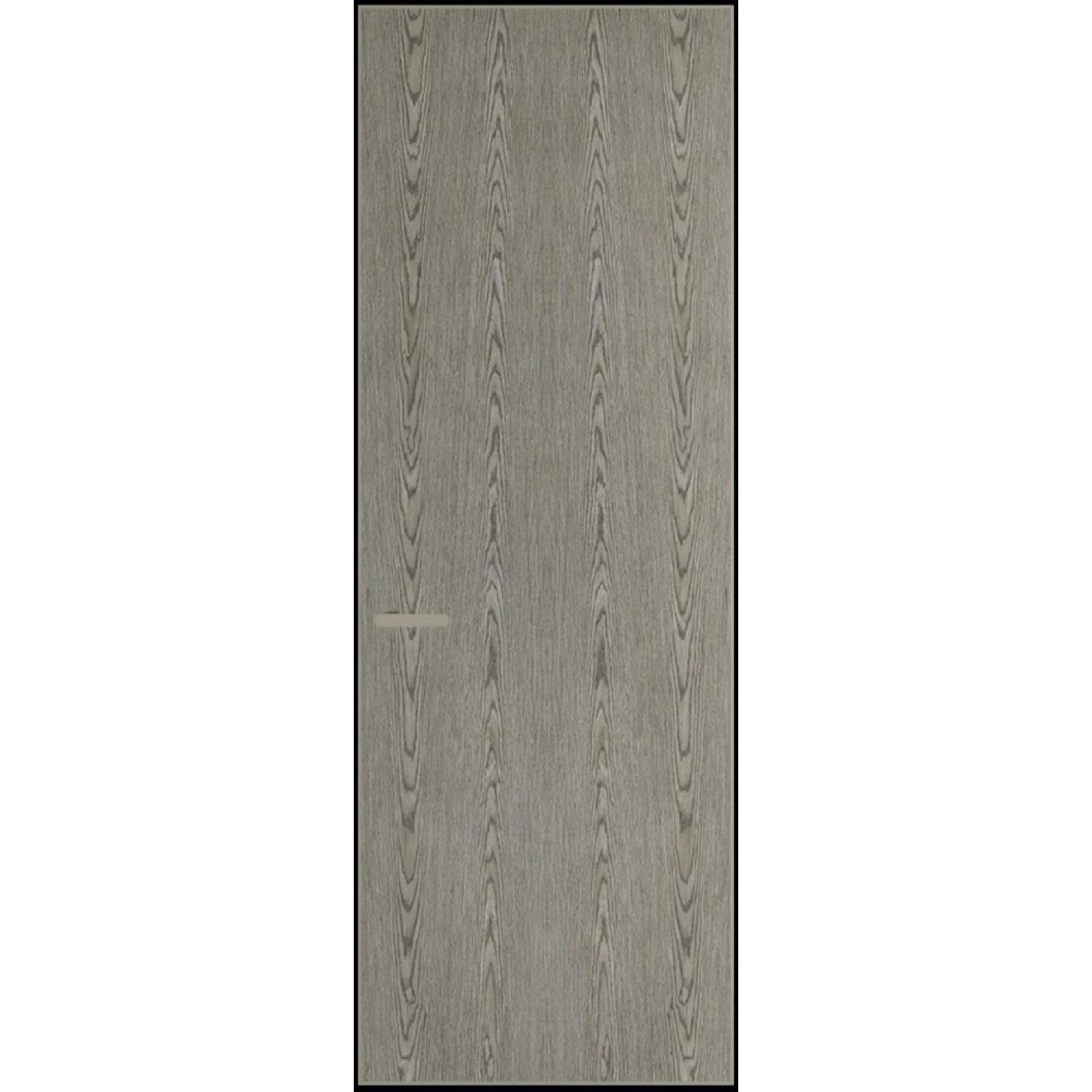 1VA натуральный шпон (Натуральный шпон BIANCHE NOTTI 08С, Профиль Никель матовый, Заказная)