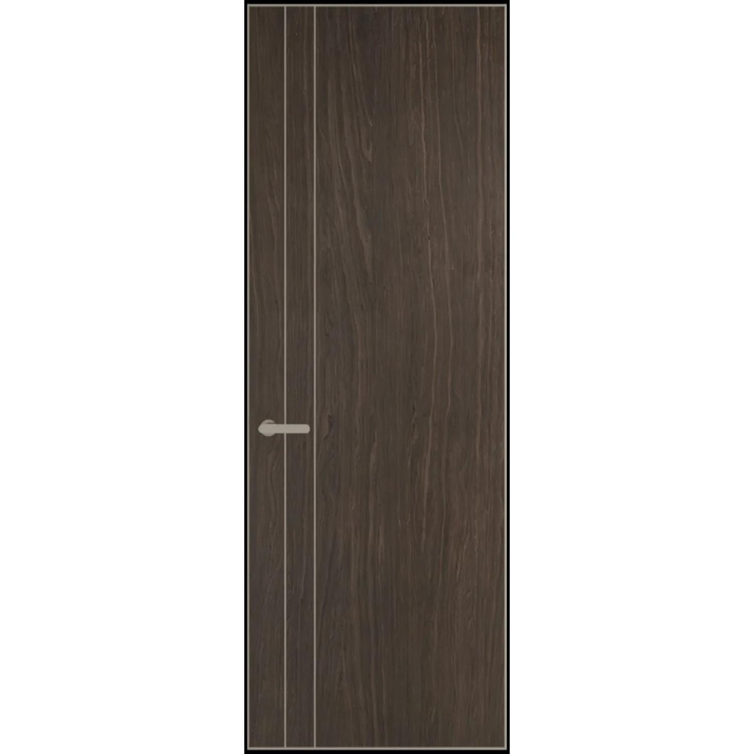 12VA натуральный шпон (Натуральный шпон ESPRESSO 1386M, Профиль Никель матовый, Заказная)