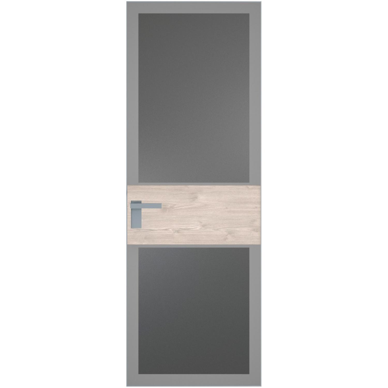 5 AGK (Мателюкс графит, серый прокрас, Профиль Серебро, Заказная)