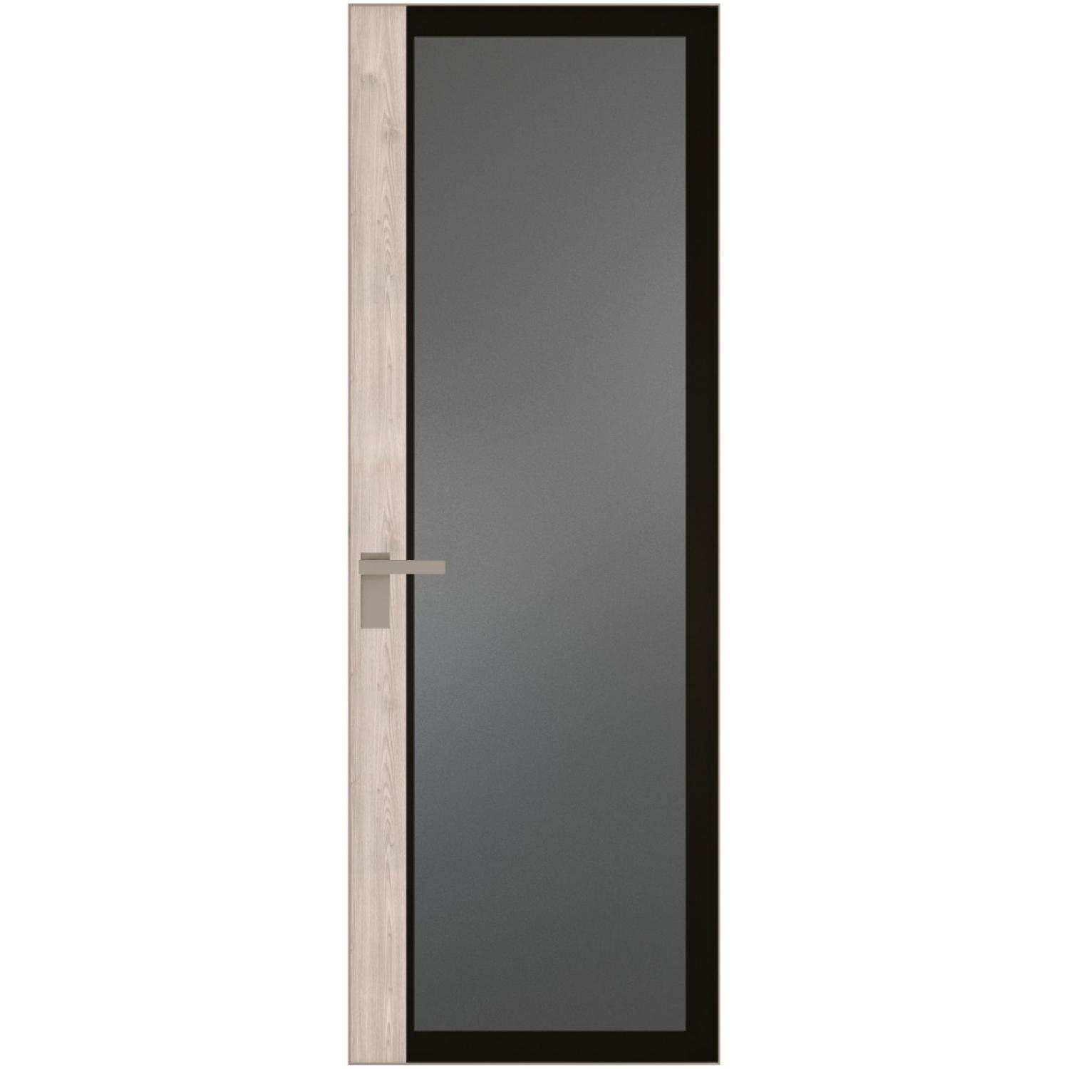 6 AGK (Мателюкс графит, черный прокрас, Профиль Никель матовый, Заказная)