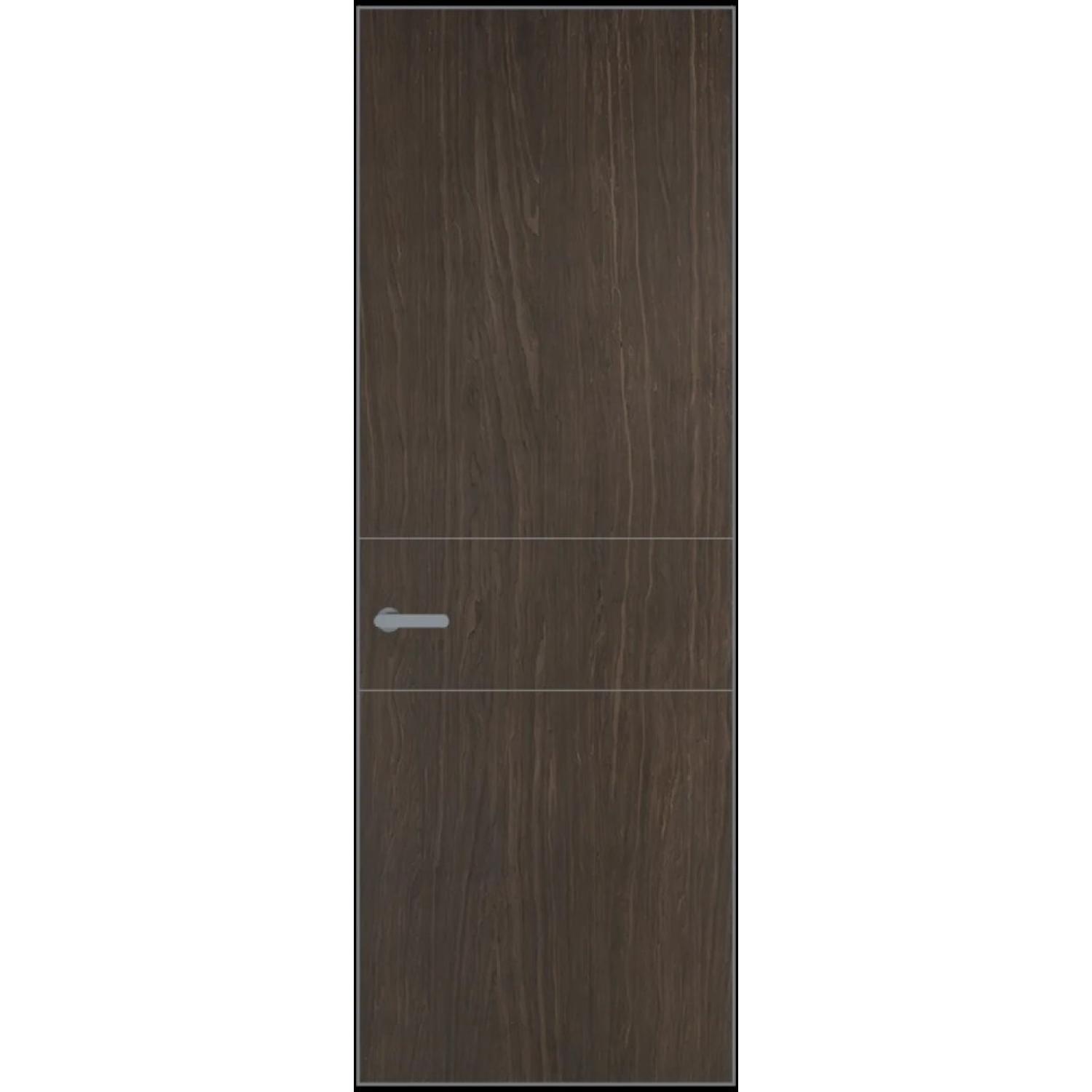 14VA натуральный шпон (Натуральный шпон ESPRESSO 1386M, Профиль Серебро, Заказная)