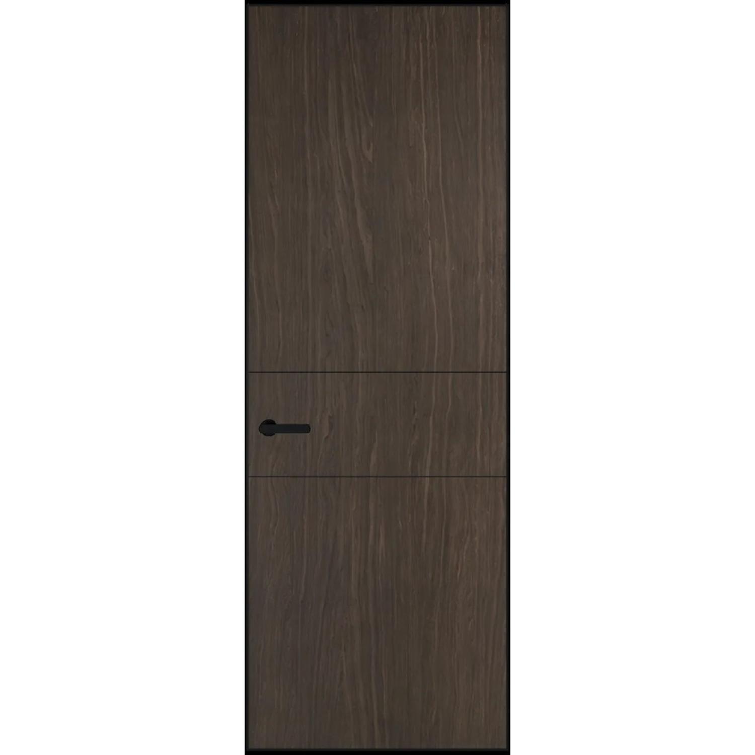 14VA натуральный шпон (Натуральный шпон ESPRESSO 1386M, Профиль Черный, Заказная)