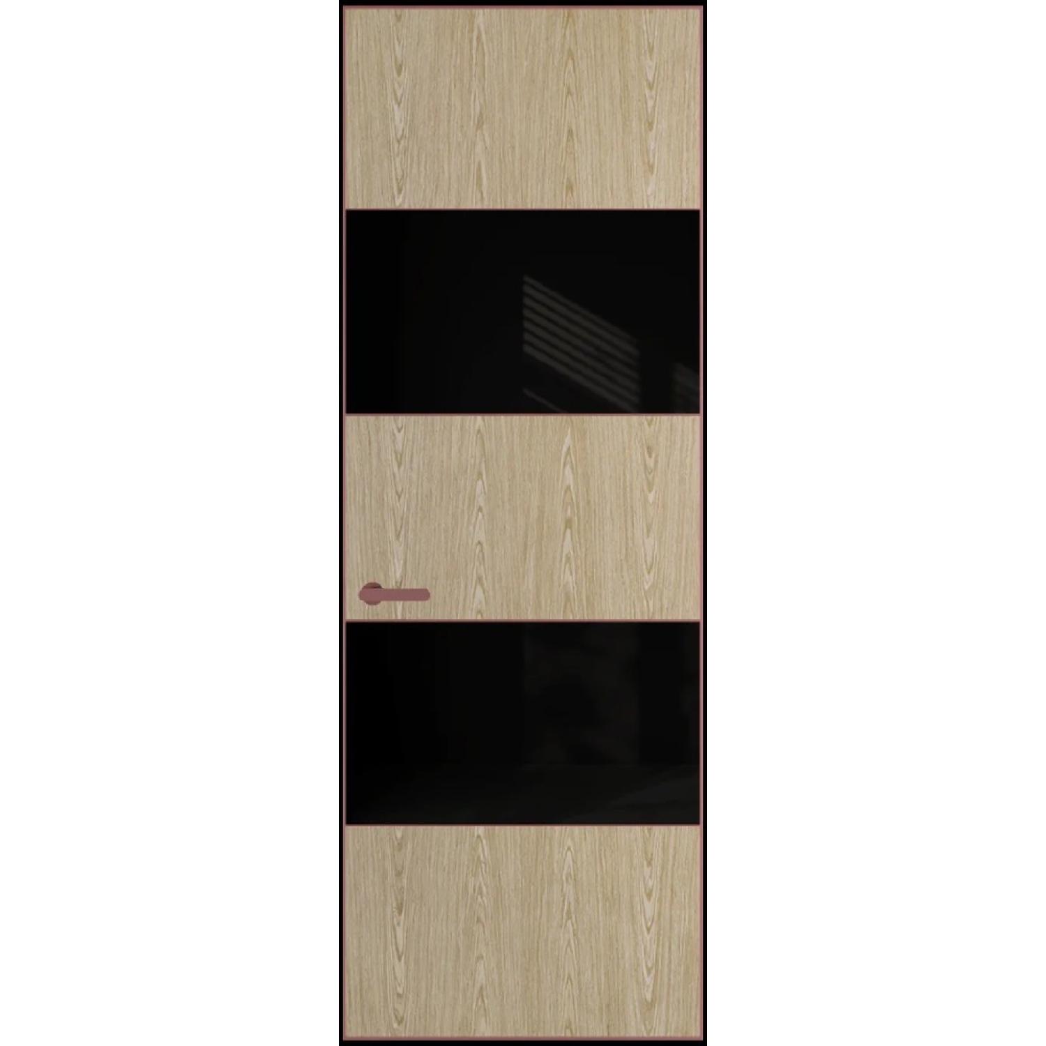 22VA натуральный шпон (Натуральный шпон DUNA 500C, Профиль Красный антрацит, Заказная)