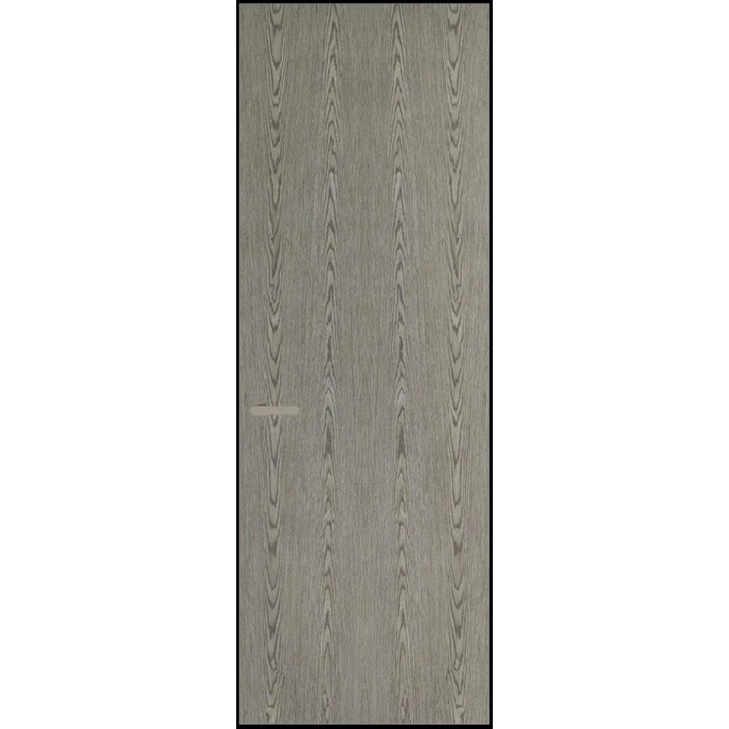 1VT натуральный шпон (Натуральный шпон BIANCHE NOTTI 08С, Профиль Никель матовый, Заказная)