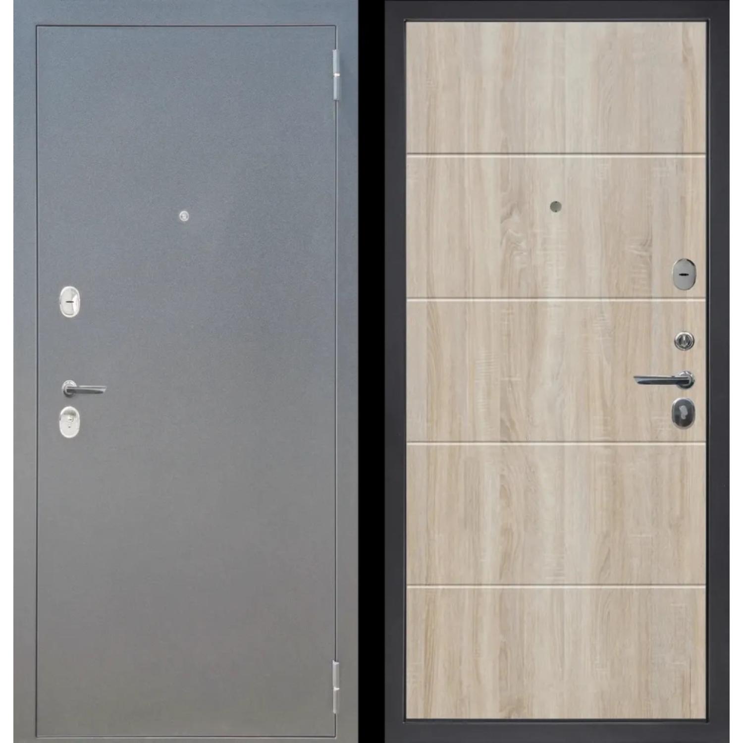 M28  (860*2050 R, Букле графит (Полимерно-порошковое), Дуб сонома светлый (ПВХ), Заказная)