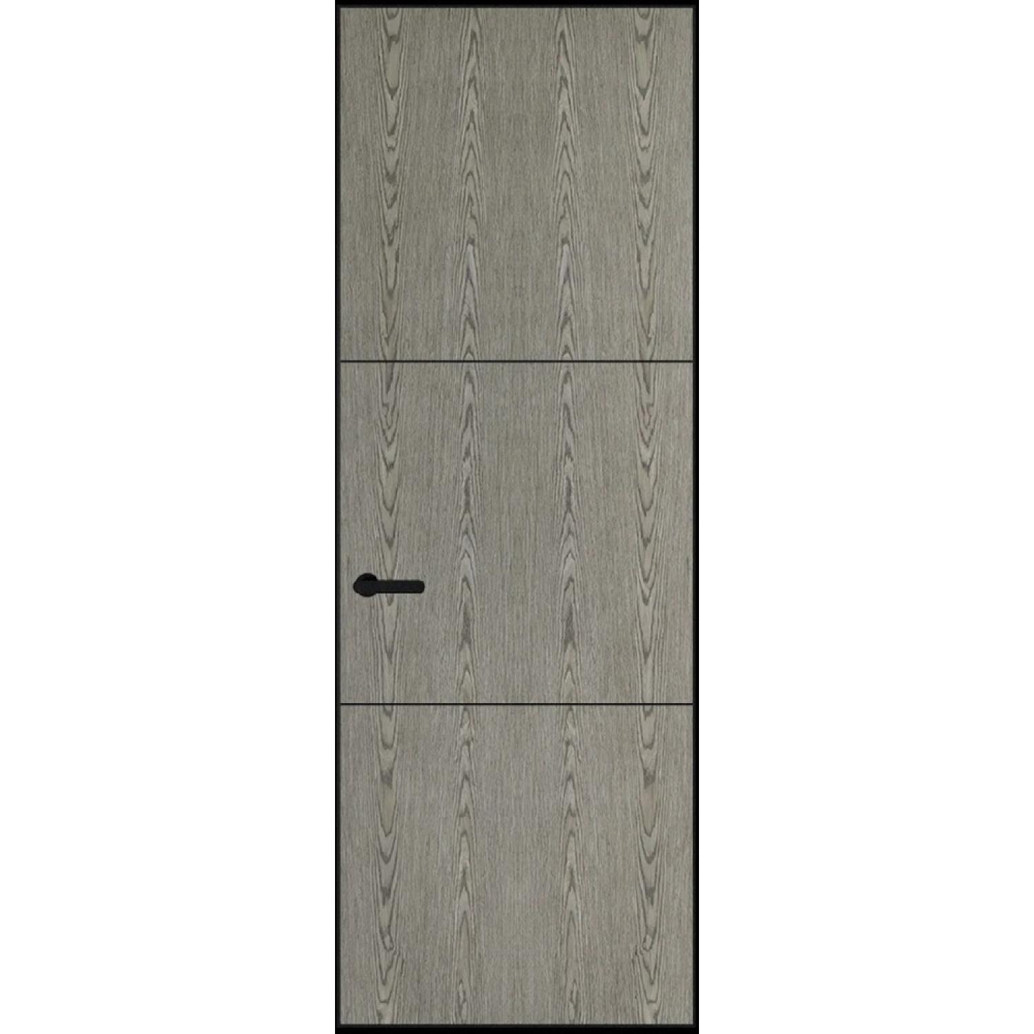 13VA натуральный шпон (Натуральный шпон BIANCHE NOTTI 08С, Профиль Черный Муар, Заказная)