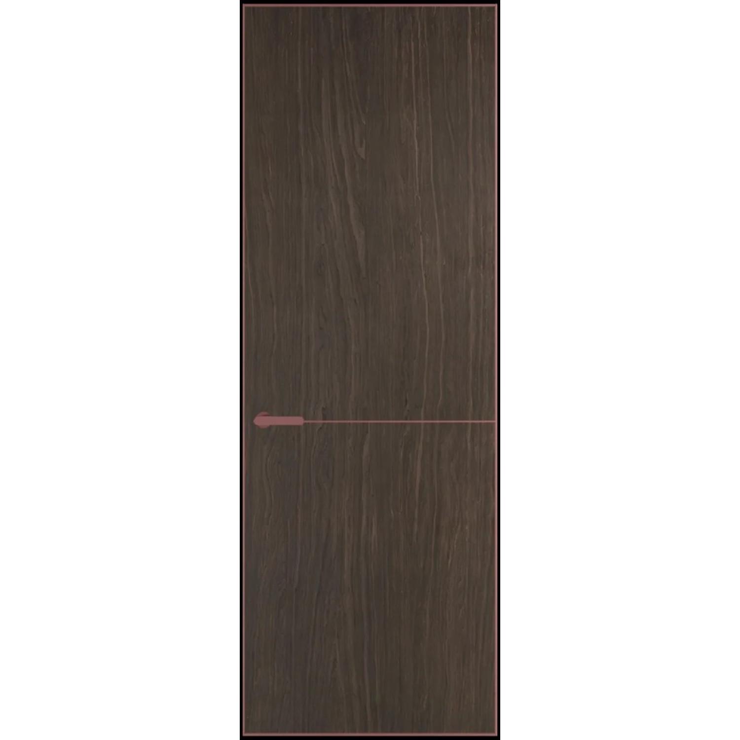 16VA натуральный шпон (Натуральный шпон ESPRESSO 1386M, Профиль Красный антрацит, Заказная)