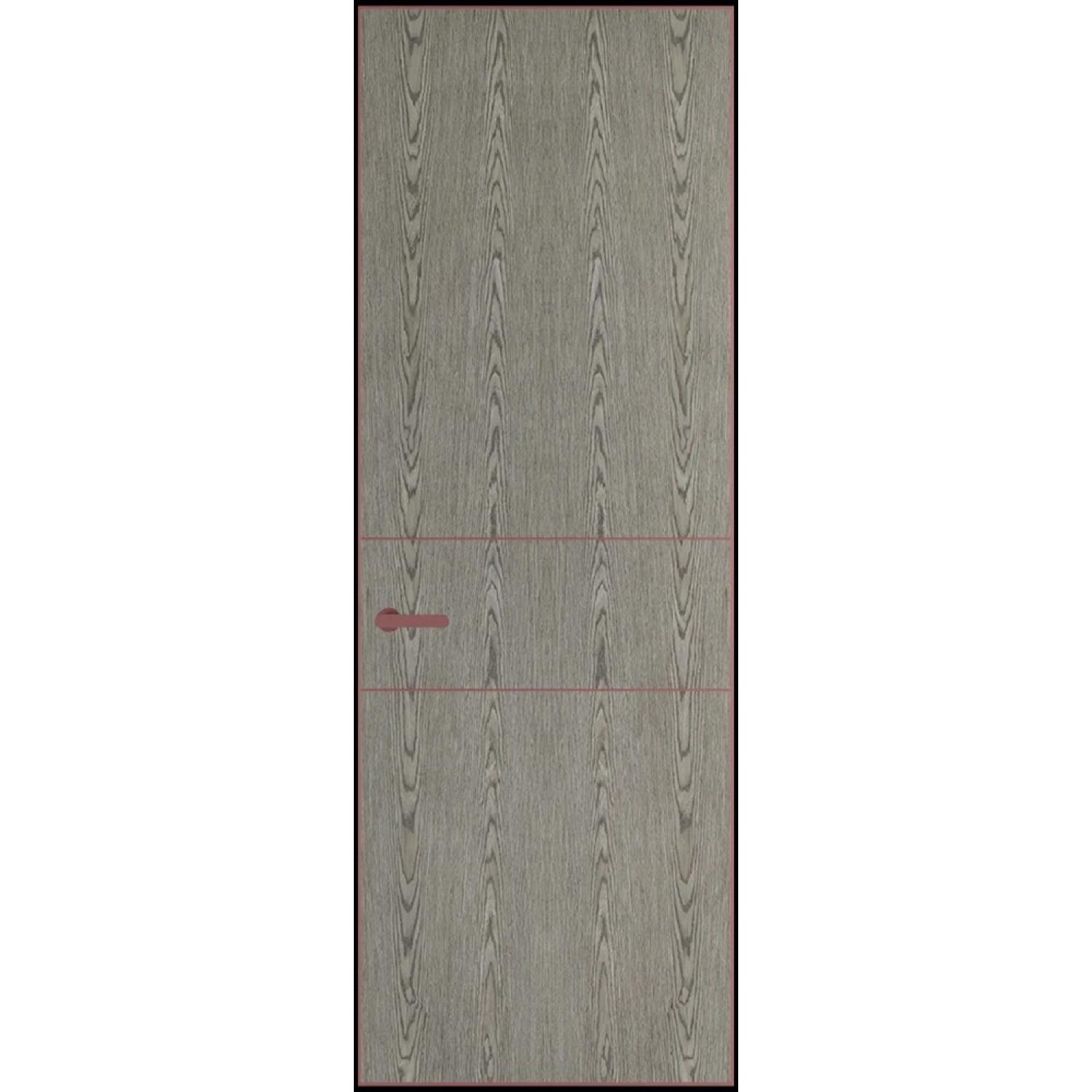 14VA натуральный шпон (Натуральный шпон BIANCHE NOTTI 08С, Профиль Красный антрацит, Заказная)