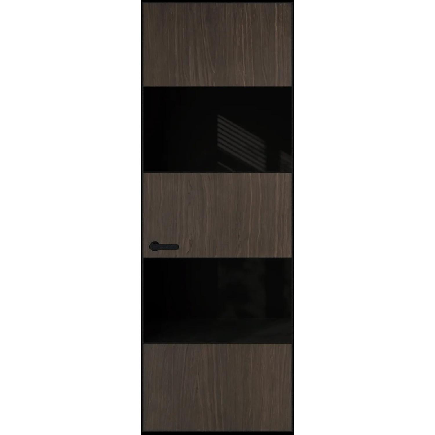 22VA натуральный шпон (Натуральный шпон ESPRESSO 1386M, Профиль Черный Муар, Заказная)