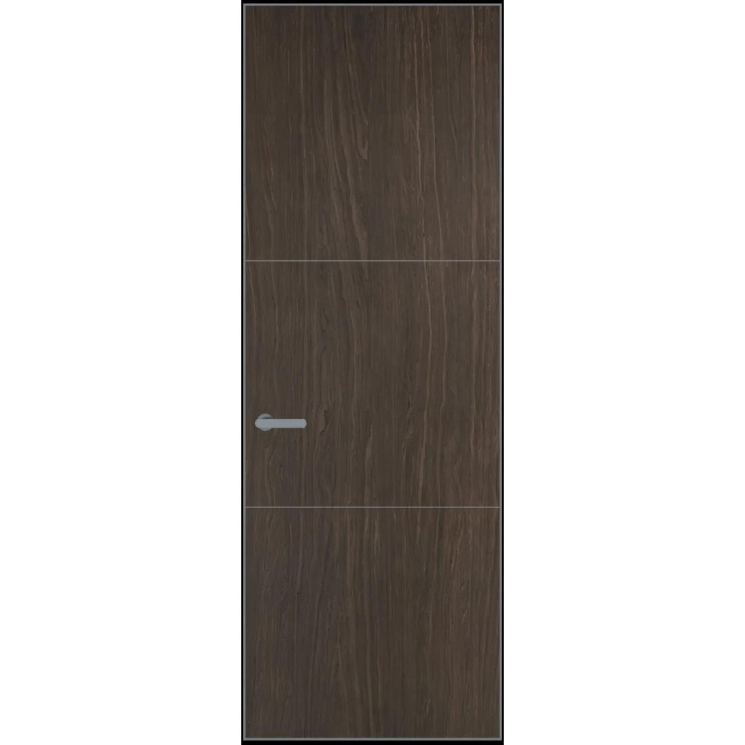 13VA натуральный шпон (Натуральный шпон ESPRESSO 1386M, Профиль Серебро, Заказная)