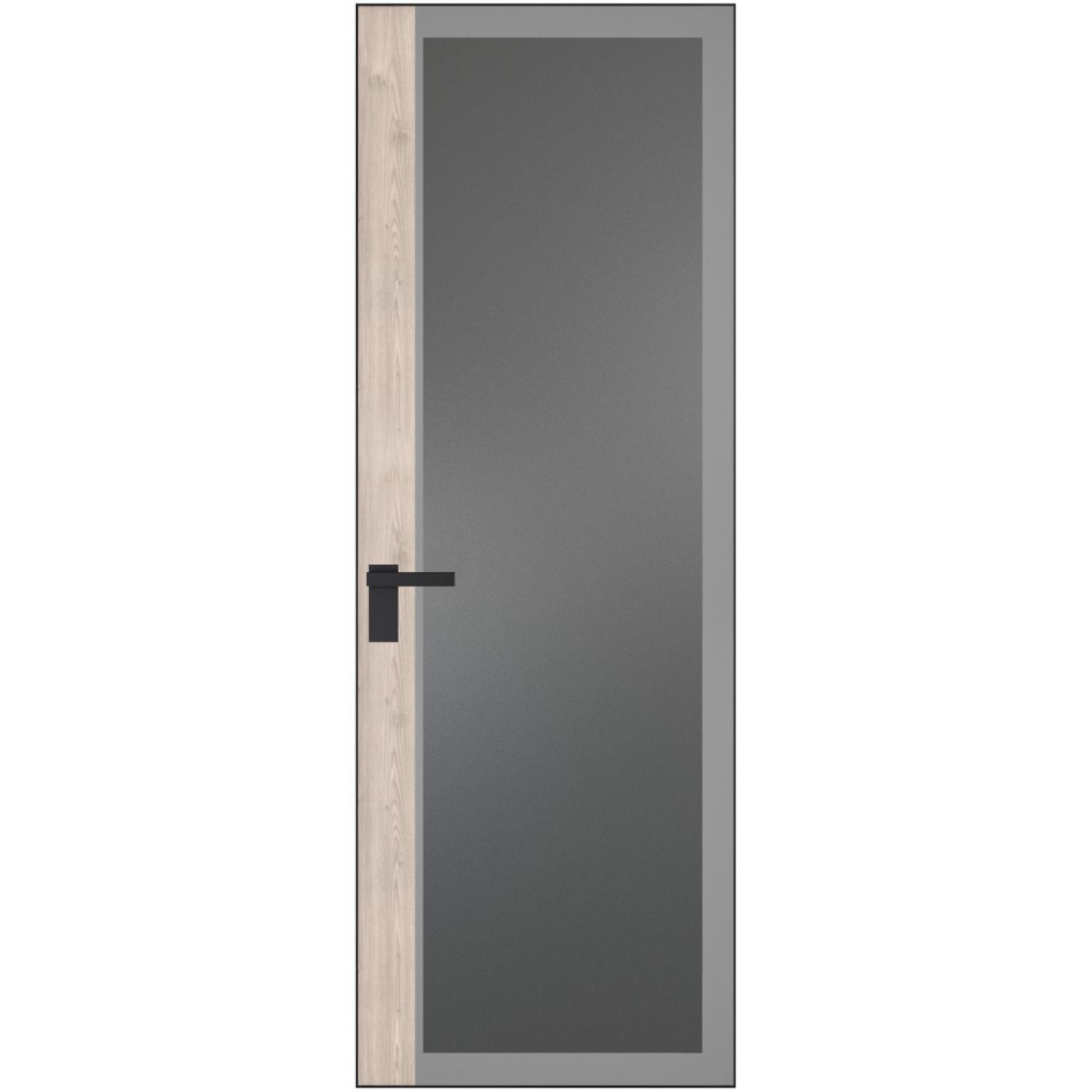 6 AGK (Мателюкс графит, серый прокрас, Профиль Черный, Заказная)