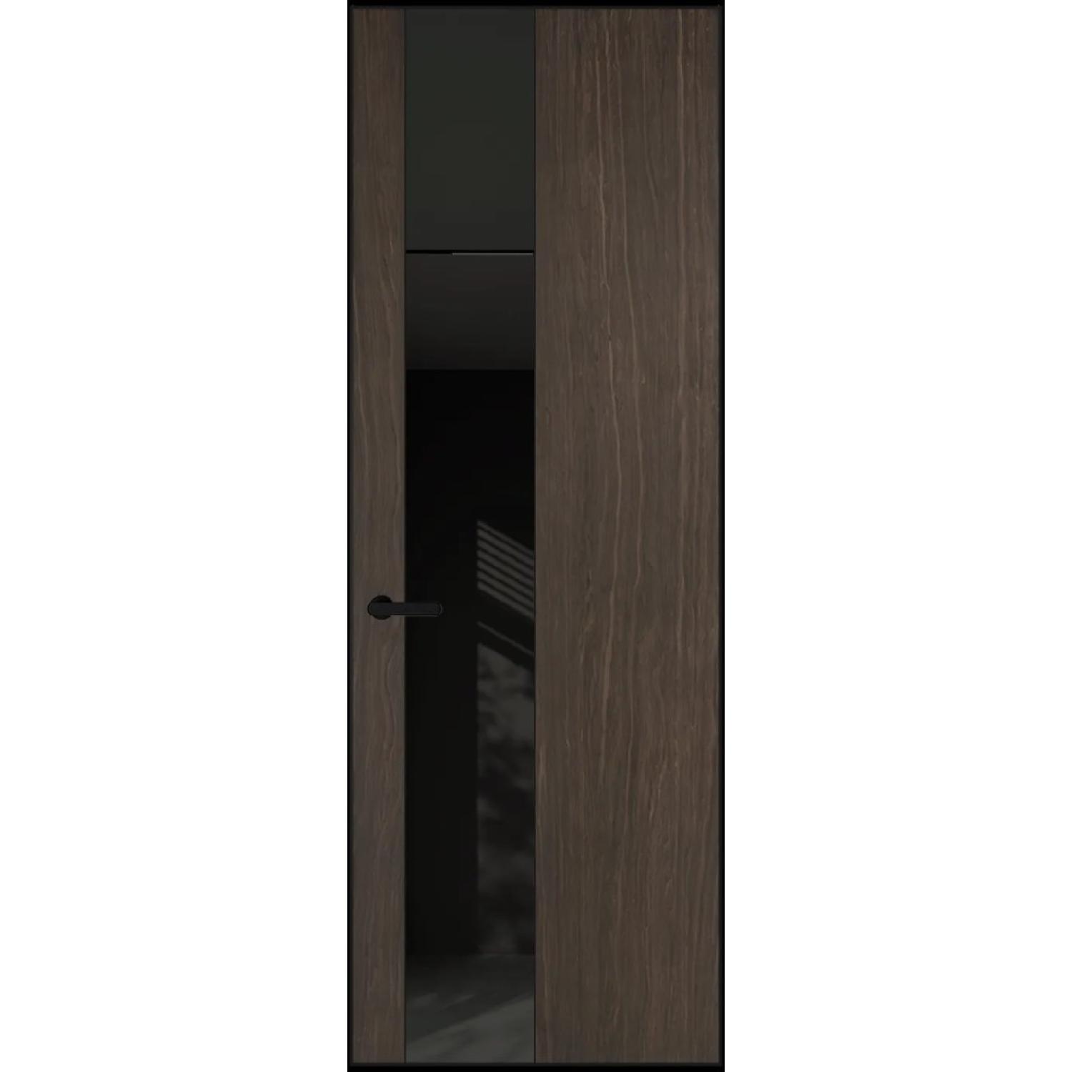 19VA натуральный шпон (Натуральный шпон ESPRESSO 1386M, Профиль Черный, Заказная)