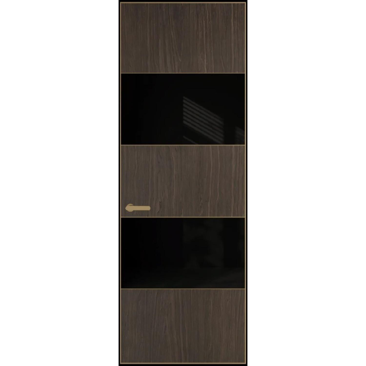 22VA натуральный шпон (Натуральный шпон ESPRESSO 1386M, Профиль Золото, Заказная)