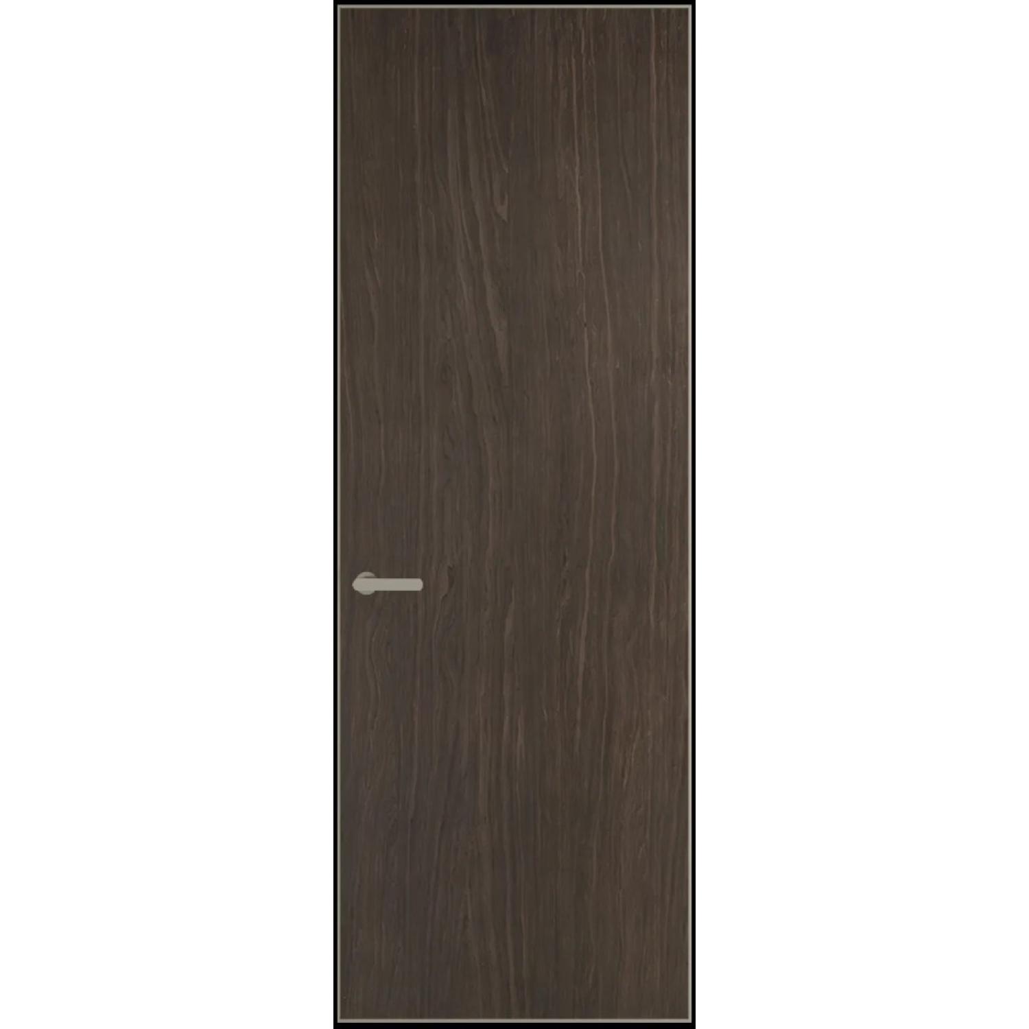 1VA натуральный шпон (Натуральный шпон ESPRESSO 1386M, Профиль Никель матовый, Заказная)