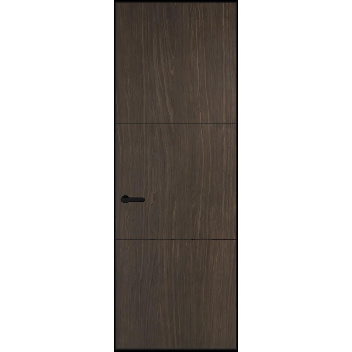 13VA натуральный шпон (Натуральный шпон ESPRESSO 1386M, Профиль Черный, Заказная)