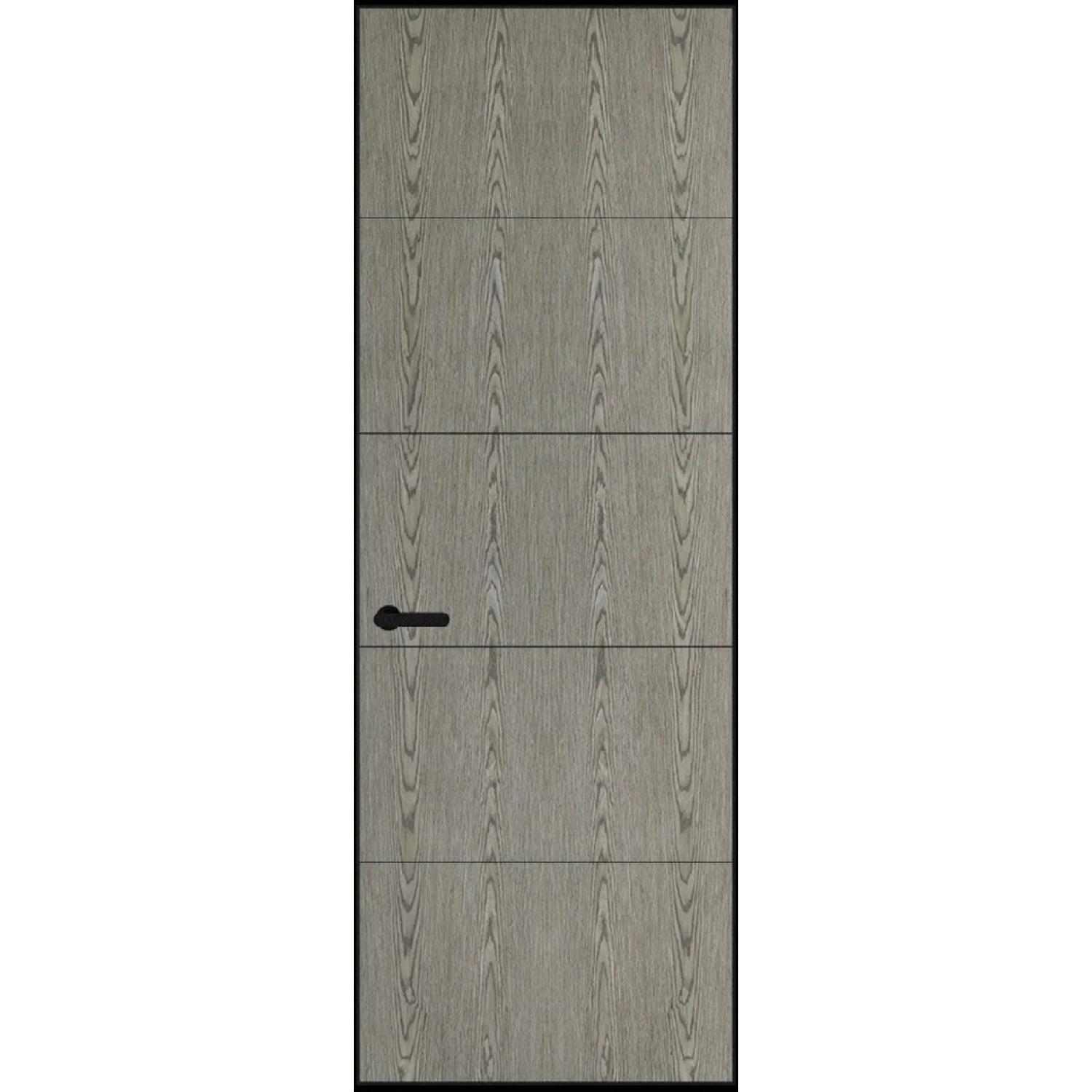 15VA натуральный шпон (Натуральный шпон BIANCHE NOTTI 08С, Профиль Черный Муар, Заказная)