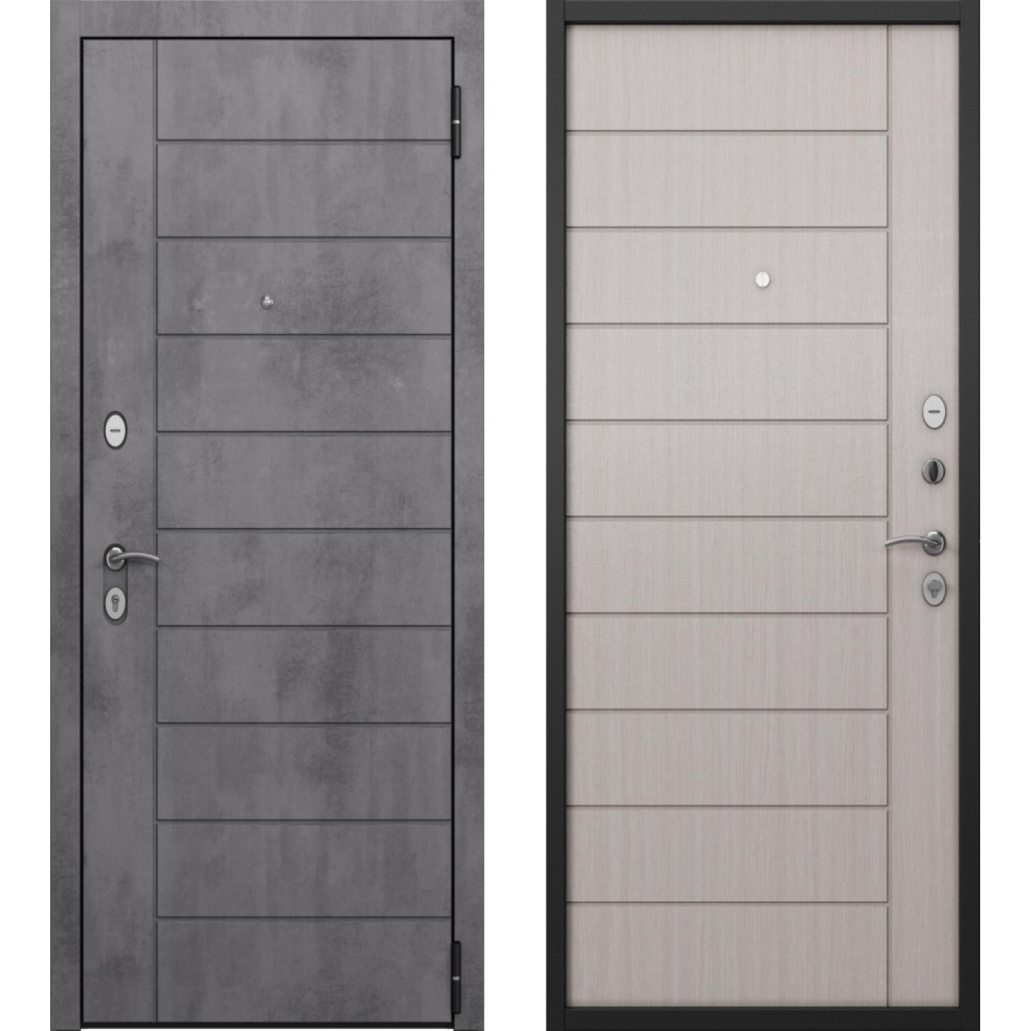 H1 HOME ECO PP (960*2050 R, Бетон темный (ПВХ), Бьянко ларче (ПВХ), Складская)