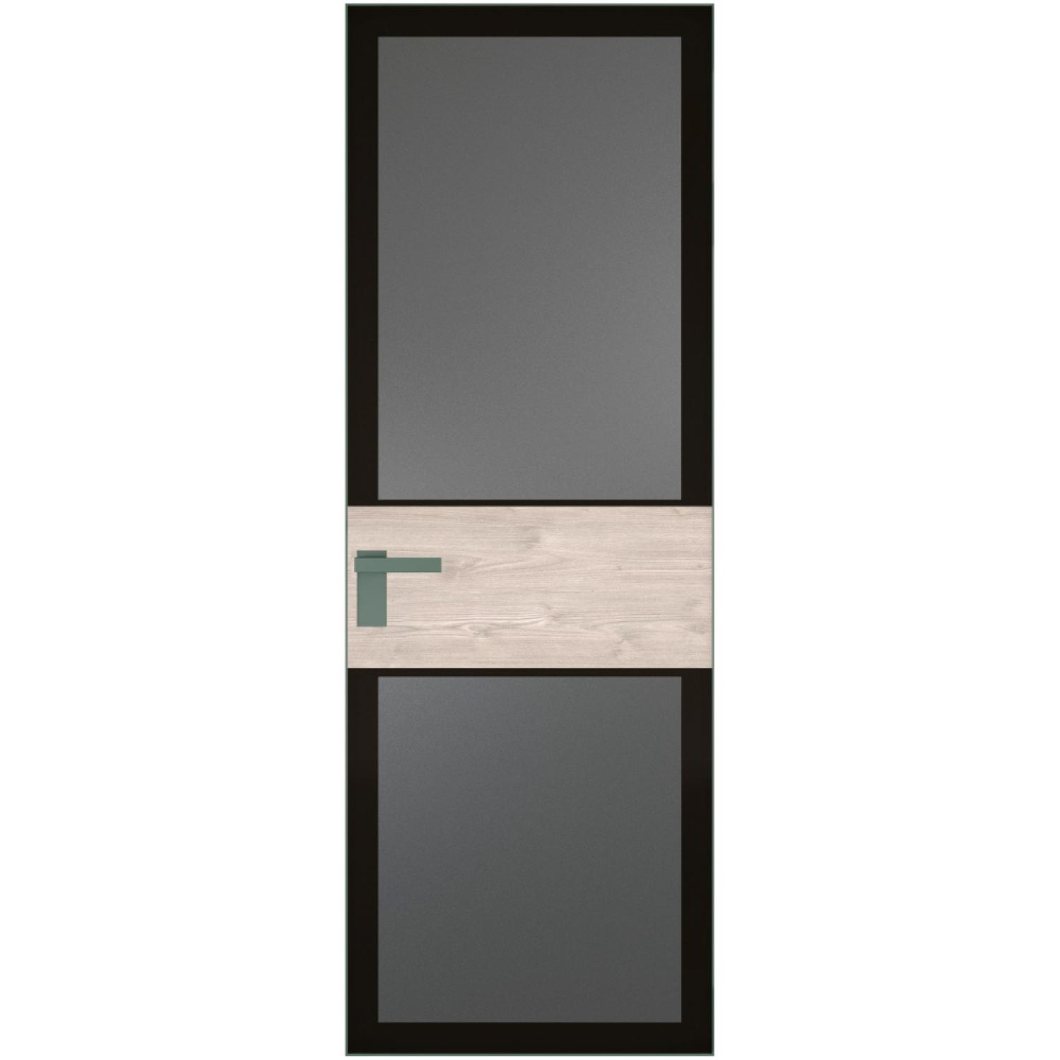 5 AGK (Мателюкс графит, черный прокрас, Профиль Зеленый воск, Заказная)