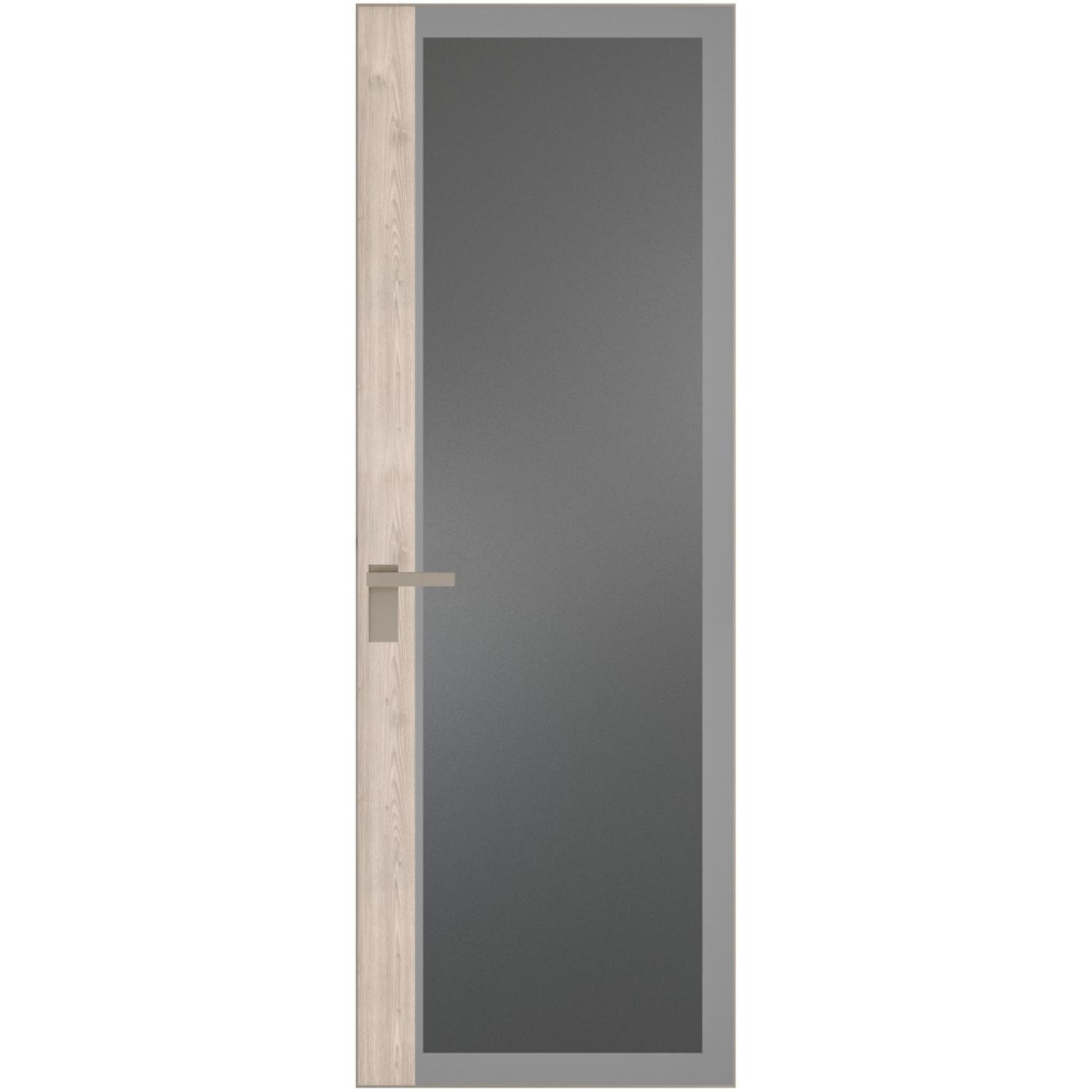 6 AGK (Мателюкс графит, серый прокрас, Профиль Никель матовый, Заказная)