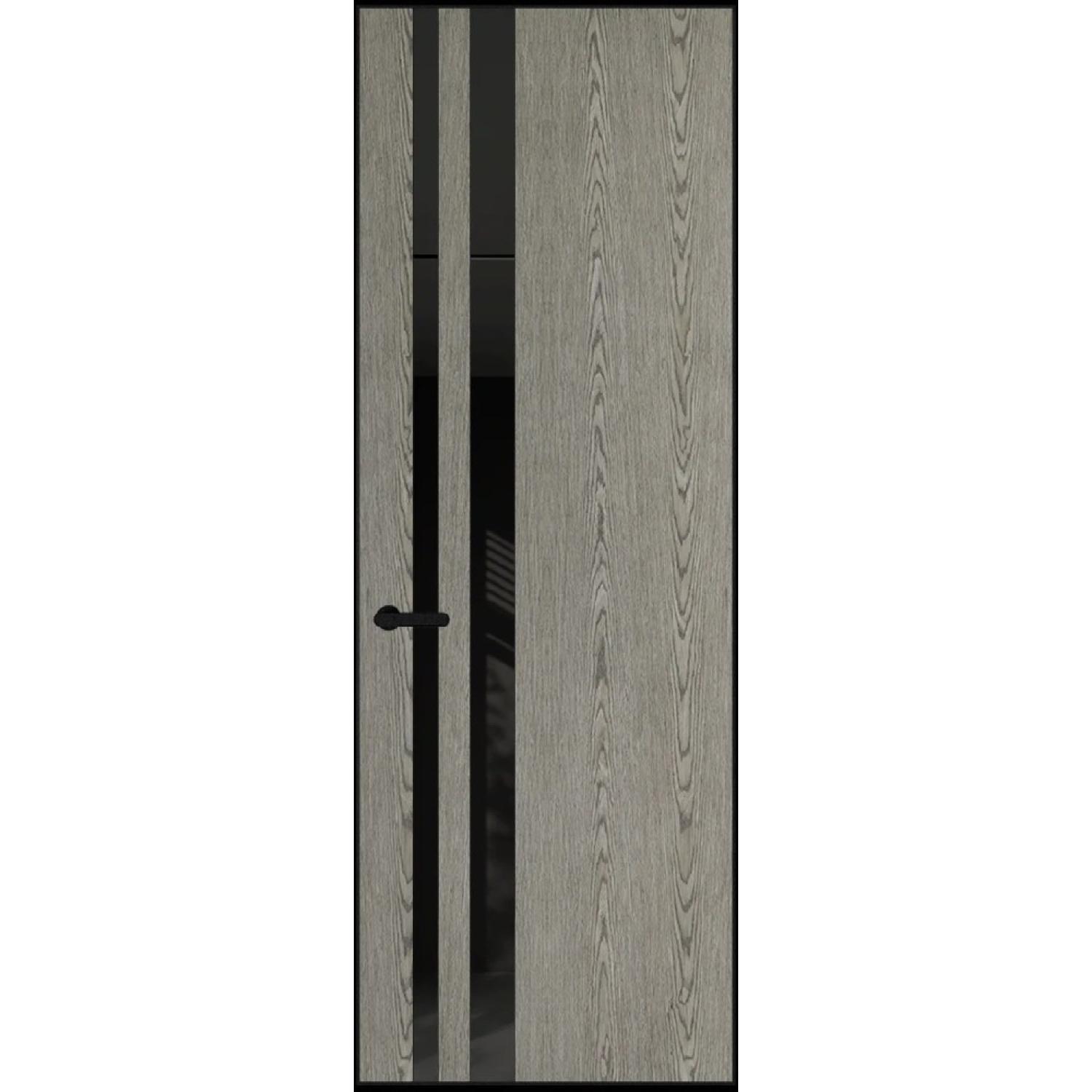 20VA натуральный шпон (Натуральный шпон BIANCHE NOTTI 08С, Профиль Черный Муар, Заказная)