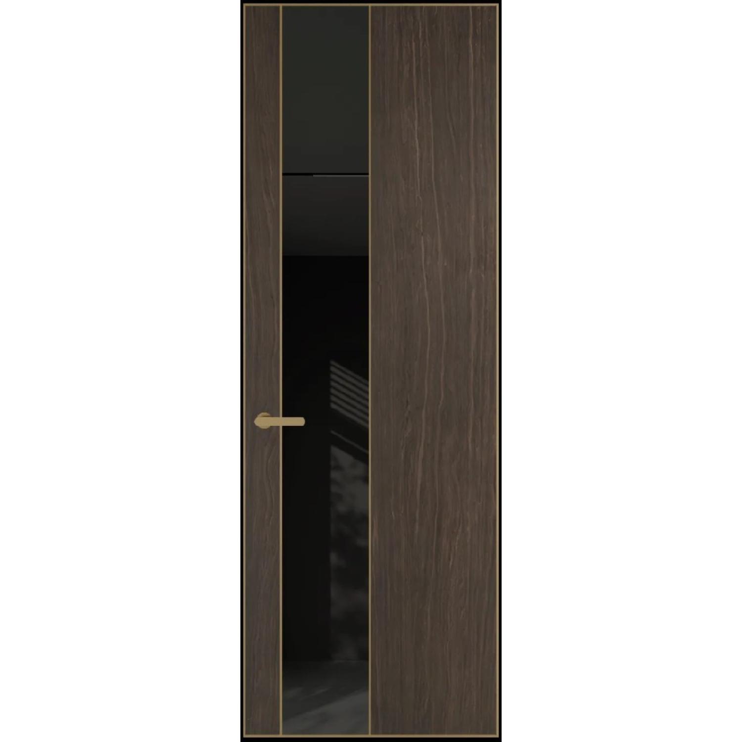 19VA натуральный шпон (Натуральный шпон ESPRESSO 1386M, Профиль Золото, Заказная)