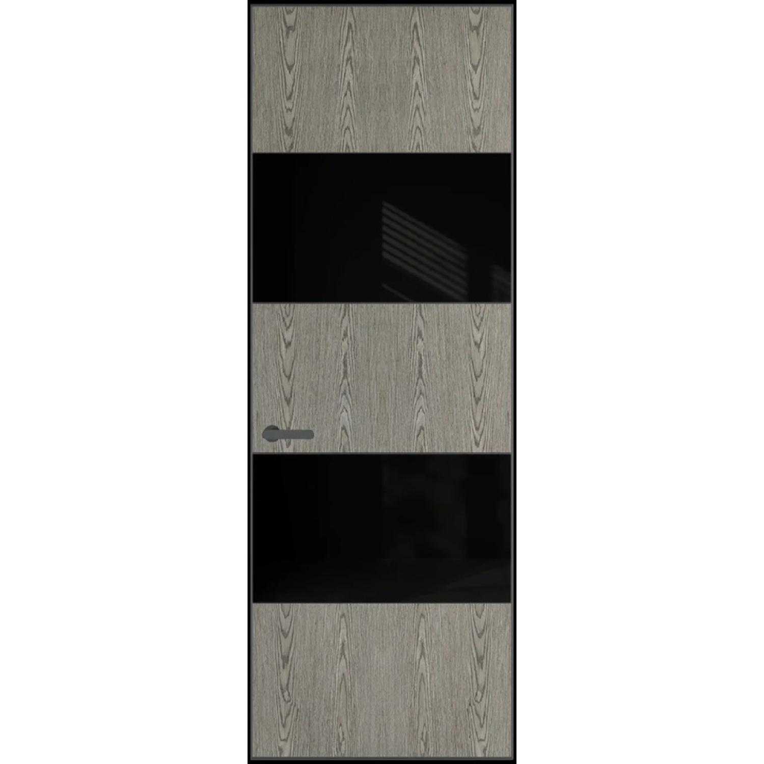 22VA натуральный шпон (Натуральный шпон BIANCHE NOTTI 08С, Профиль Серая ночь, Заказная)