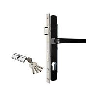 Замок калиточный с ручкой на планке с цилиндром