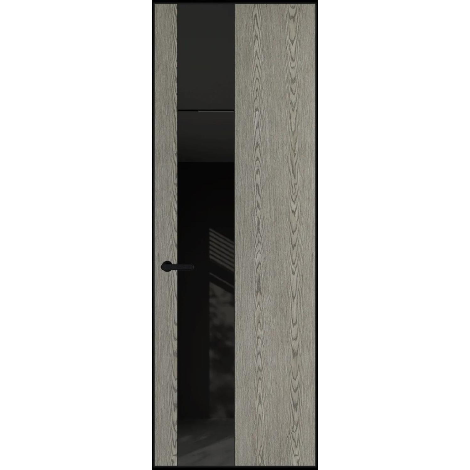 19VA натуральный шпон (Натуральный шпон BIANCHE NOTTI 08С, Профиль Черный, Заказная)