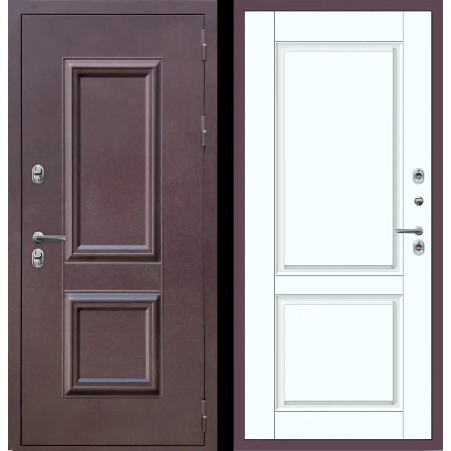 M61 ТЕРМО (960*2050 L, Букле опал (Полимерно-порошковое), Velluto Bianco AG 700, Заказная)