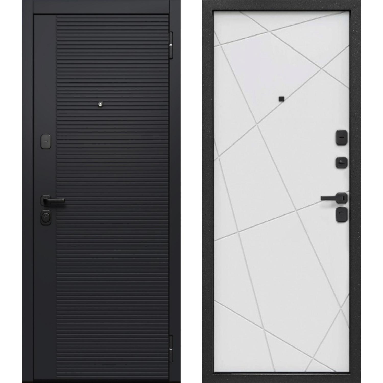 Черный кварц (860*2050 R, Черный сатин (ПВХ), Белый сатин (ПВХ), Складская)