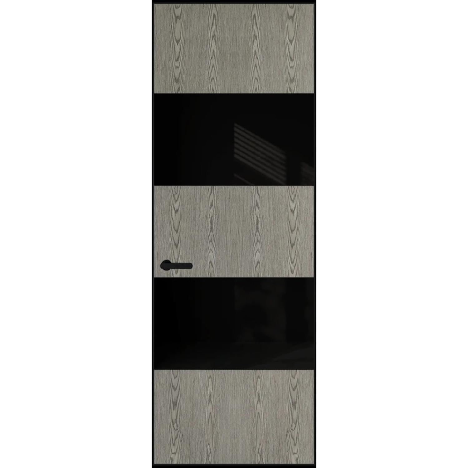 22VA натуральный шпон (Натуральный шпон BIANCHE NOTTI 08С, Профиль Черный, Заказная)