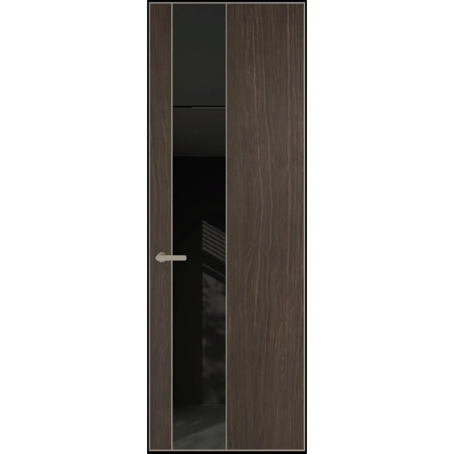 19VA натуральный шпон (Натуральный шпон ESPRESSO 1386M, Профиль Никель матовый, Заказная)