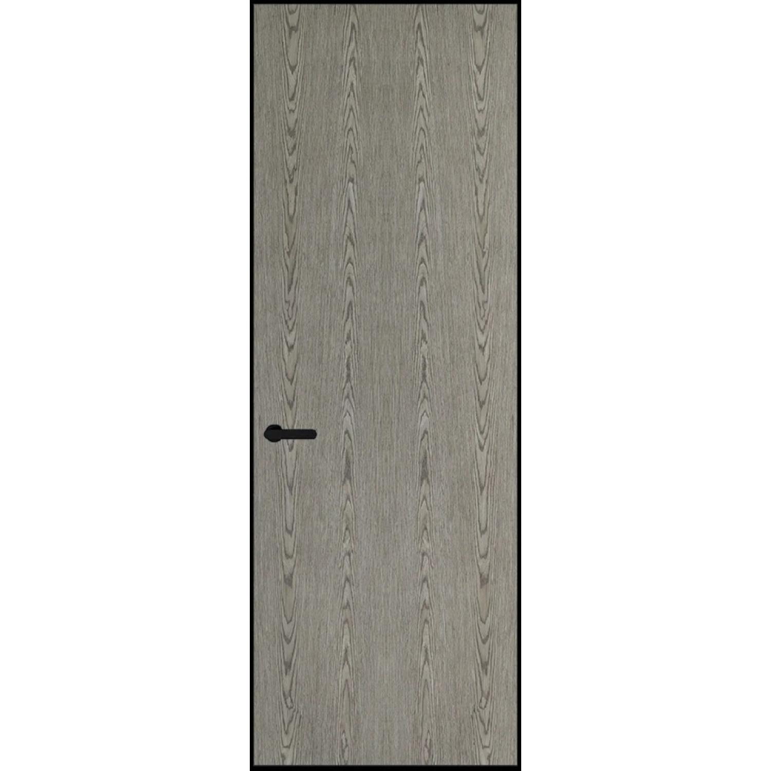 1VT натуральный шпон (Натуральный шпон BIANCHE NOTTI 08С, Профиль Черный Муар, Заказная)