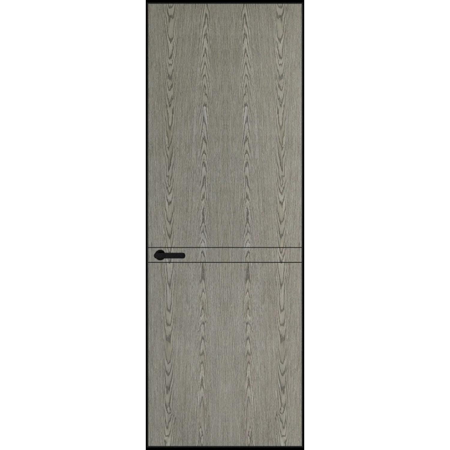 11VA натуральный шпон (Натуральный шпон BIANCHE NOTTI 08С, Профиль Черный Муар, Заказная)