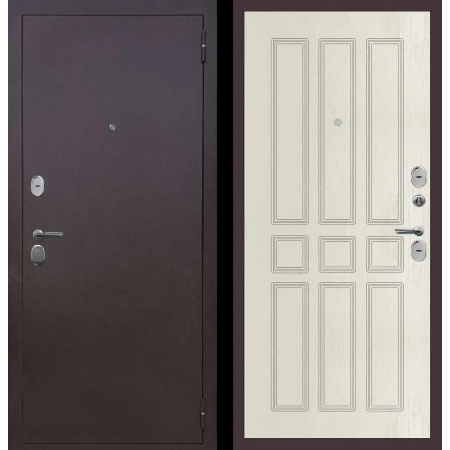 M32  (960*2050 L, Медный антик (Полимерно-порошковое), Белый ясень (ПВХ), Заказная)