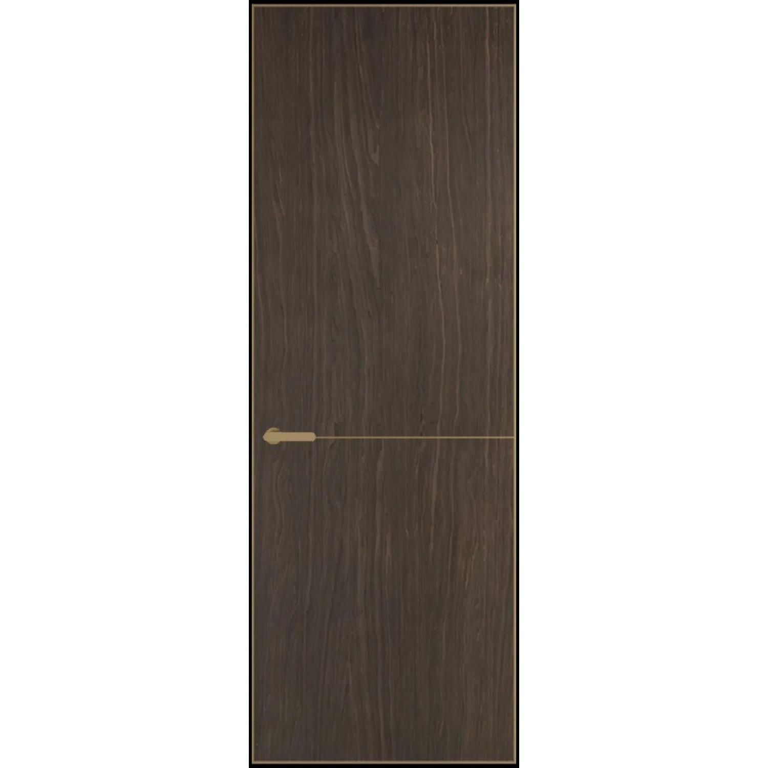 16VA натуральный шпон (Натуральный шпон ESPRESSO 1386M, Профиль Золото, Заказная)