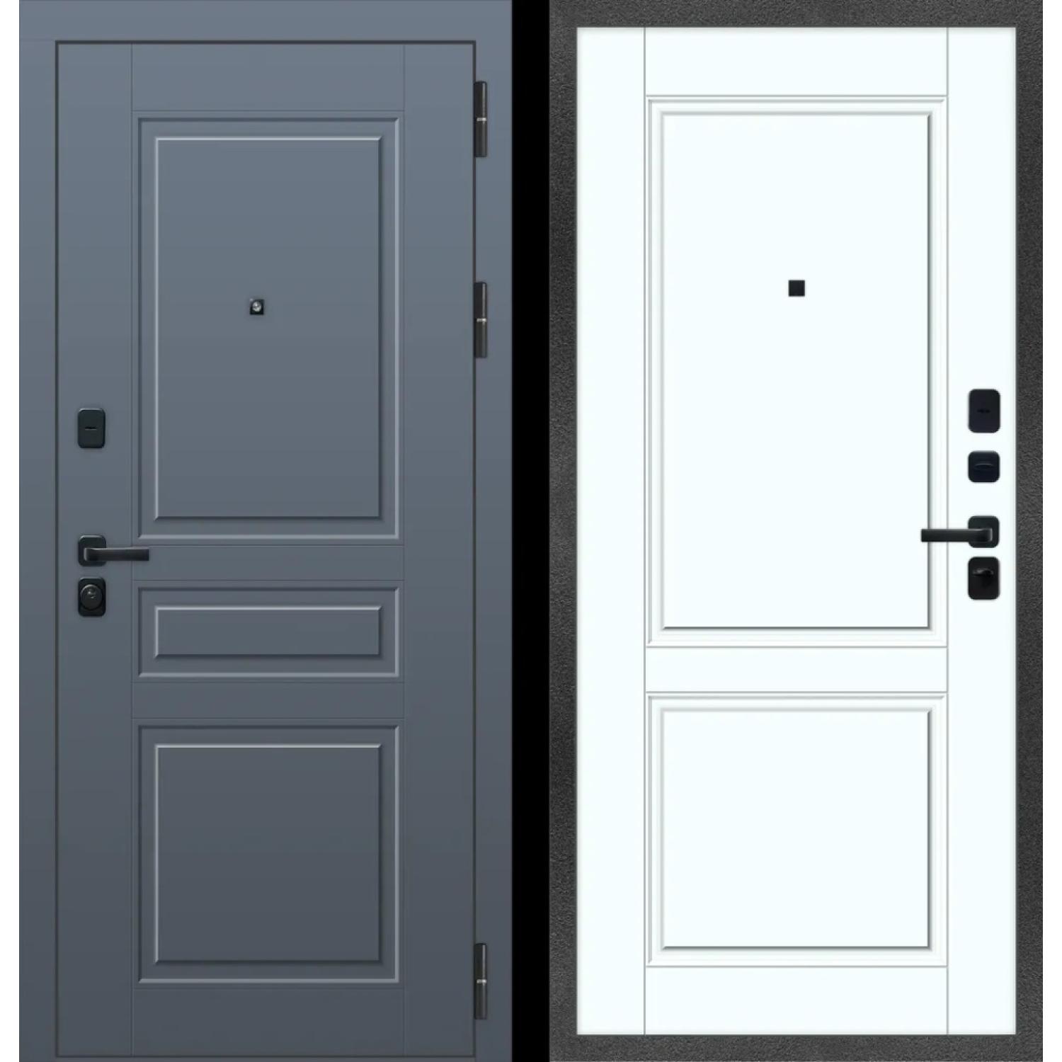 Дверь входная металлическая М107 (960*2050 R, Velluto Oscure AG 710, Velluto Bianco AG 700, Заказная)
