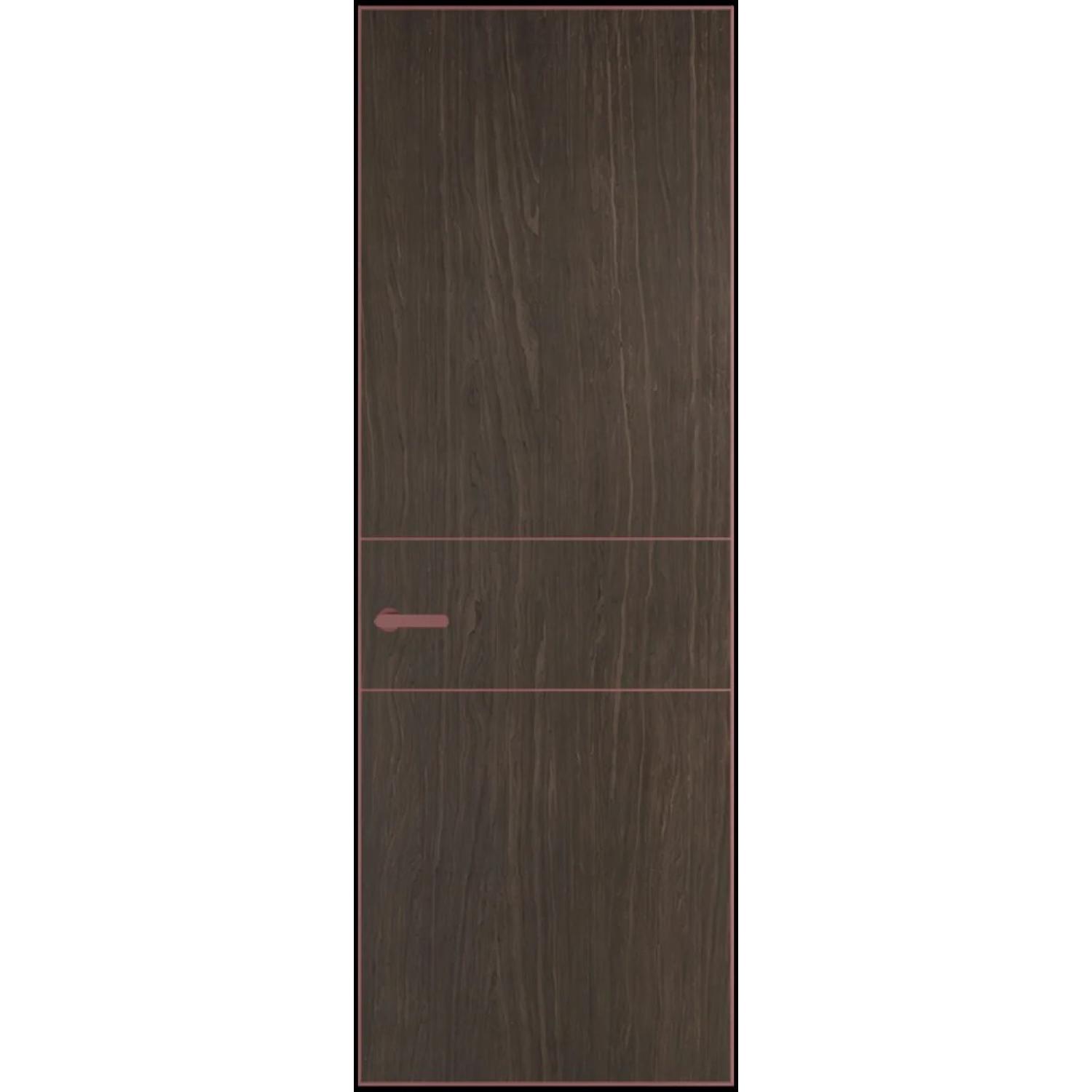 14VA натуральный шпон (Натуральный шпон ESPRESSO 1386M, Профиль Красный антрацит, Заказная)