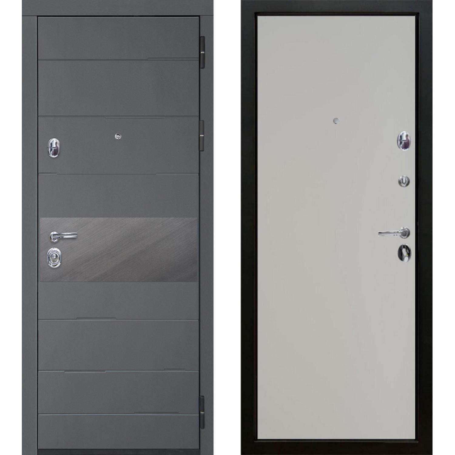 Натта (960*2050 L, Графит (ПВХ), ZB Белый, Заказная)