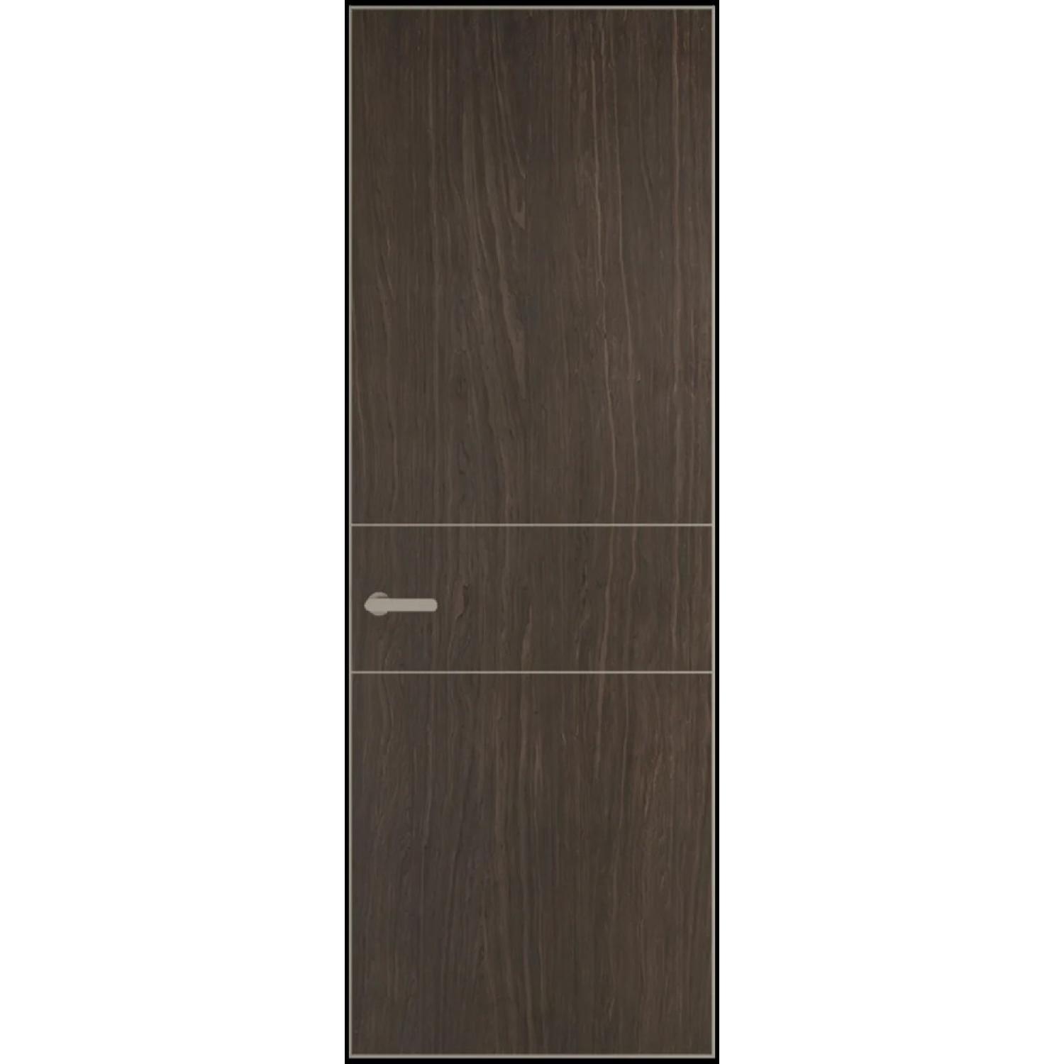 14VA натуральный шпон (Натуральный шпон ESPRESSO 1386M, Профиль Никель матовый, Заказная)