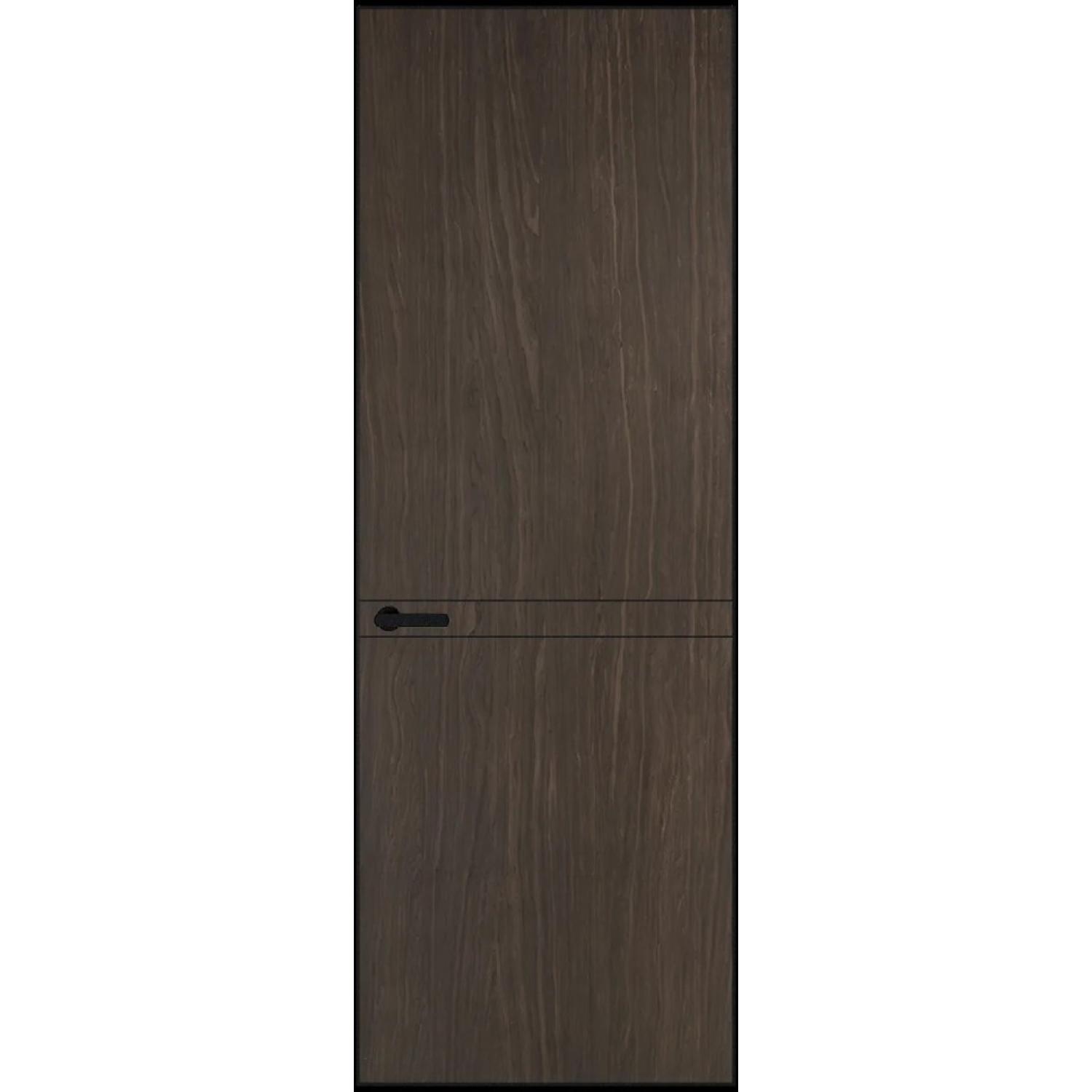 11VA натуральный шпон (Натуральный шпон ESPRESSO 1386M, Профиль Черный Муар, Заказная)