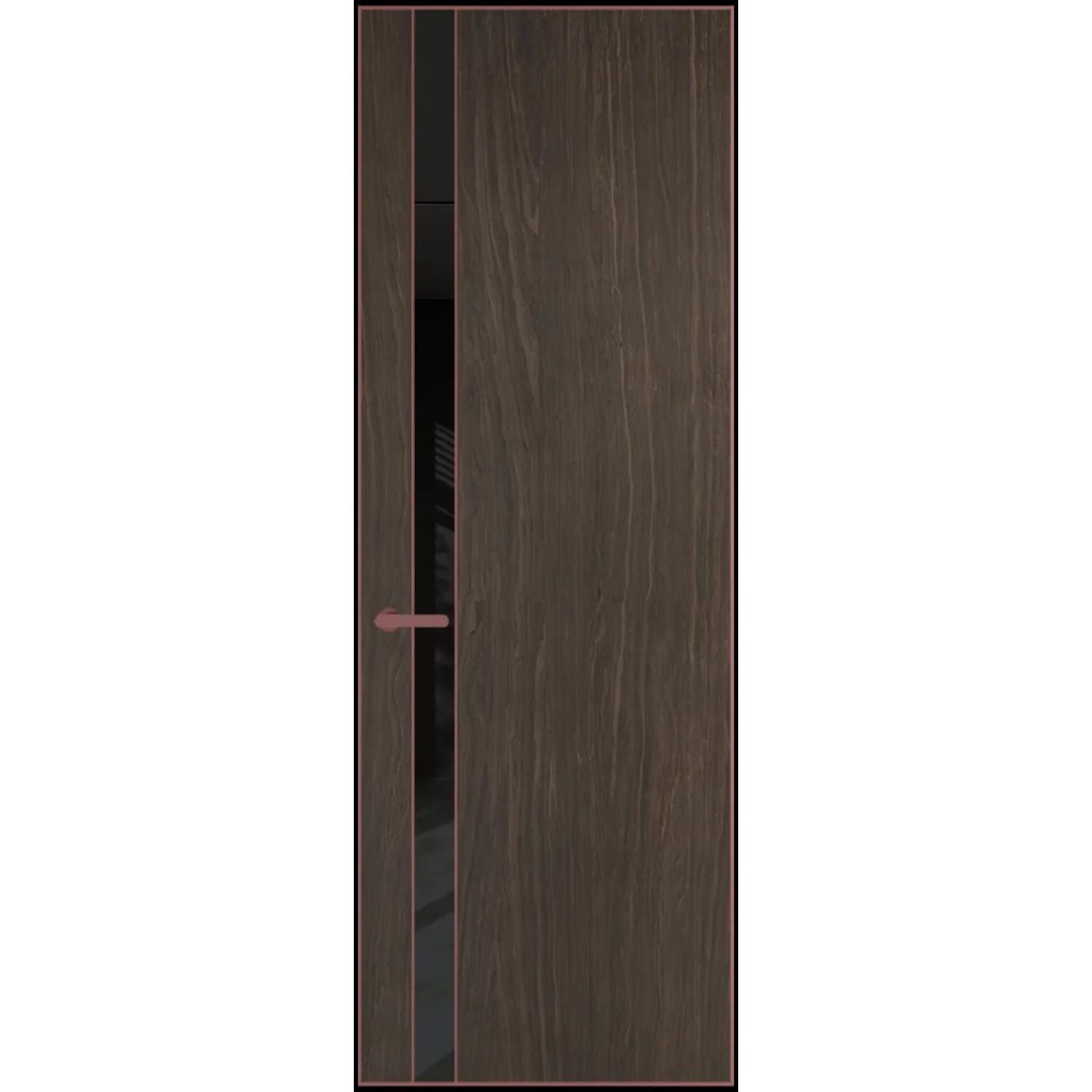 18VA натуральный шпон (Натуральный шпон ESPRESSO 1386M, Профиль Красный антрацит, Заказная)