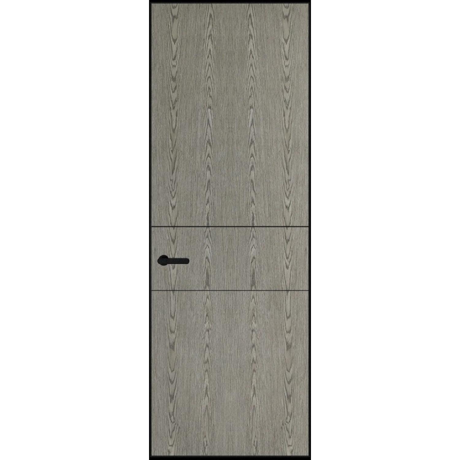 14VA натуральный шпон (Натуральный шпон BIANCHE NOTTI 08С, Профиль Черный Муар, Заказная)