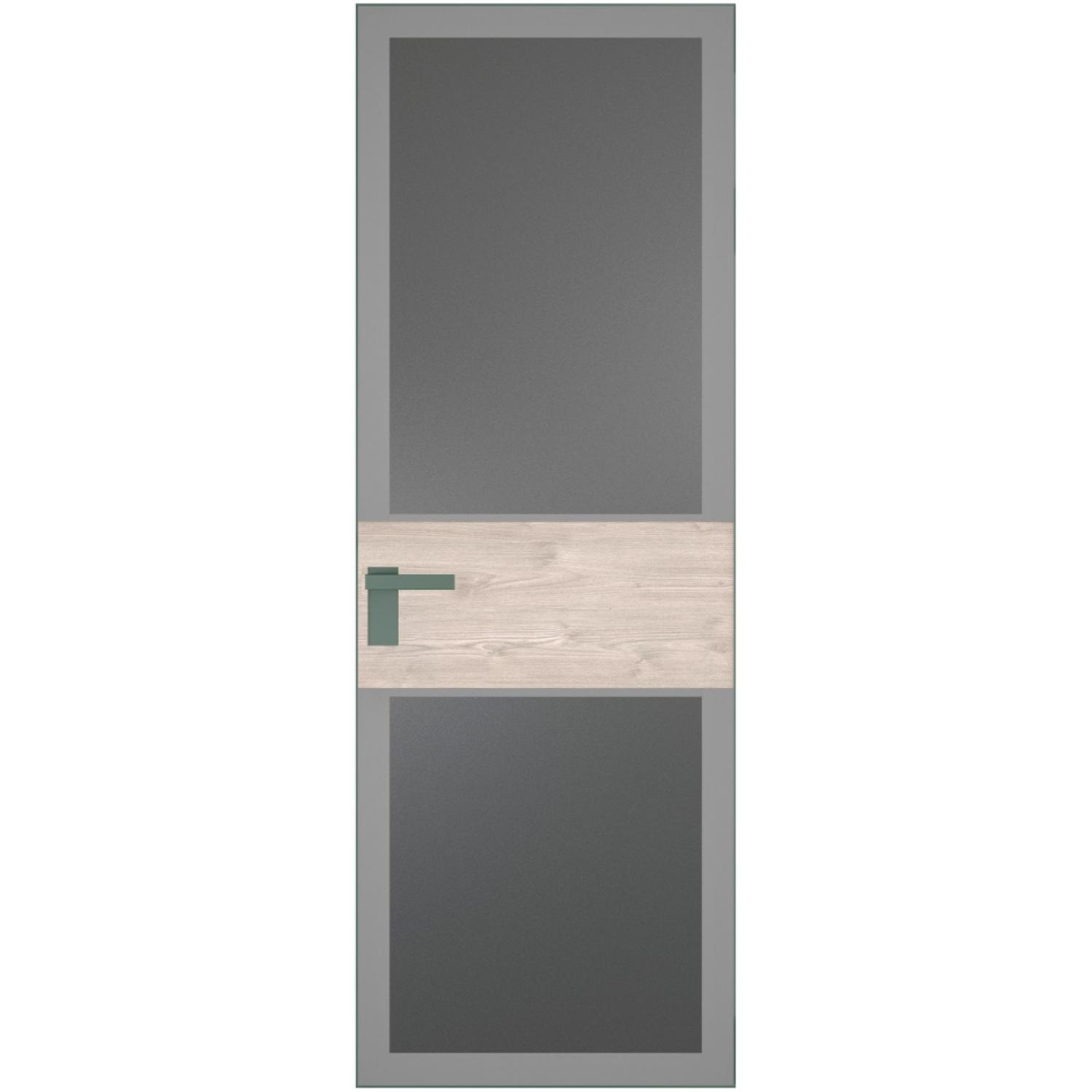 5 AGK (Мателюкс графит, серый прокрас, Профиль Зеленый воск, Заказная)